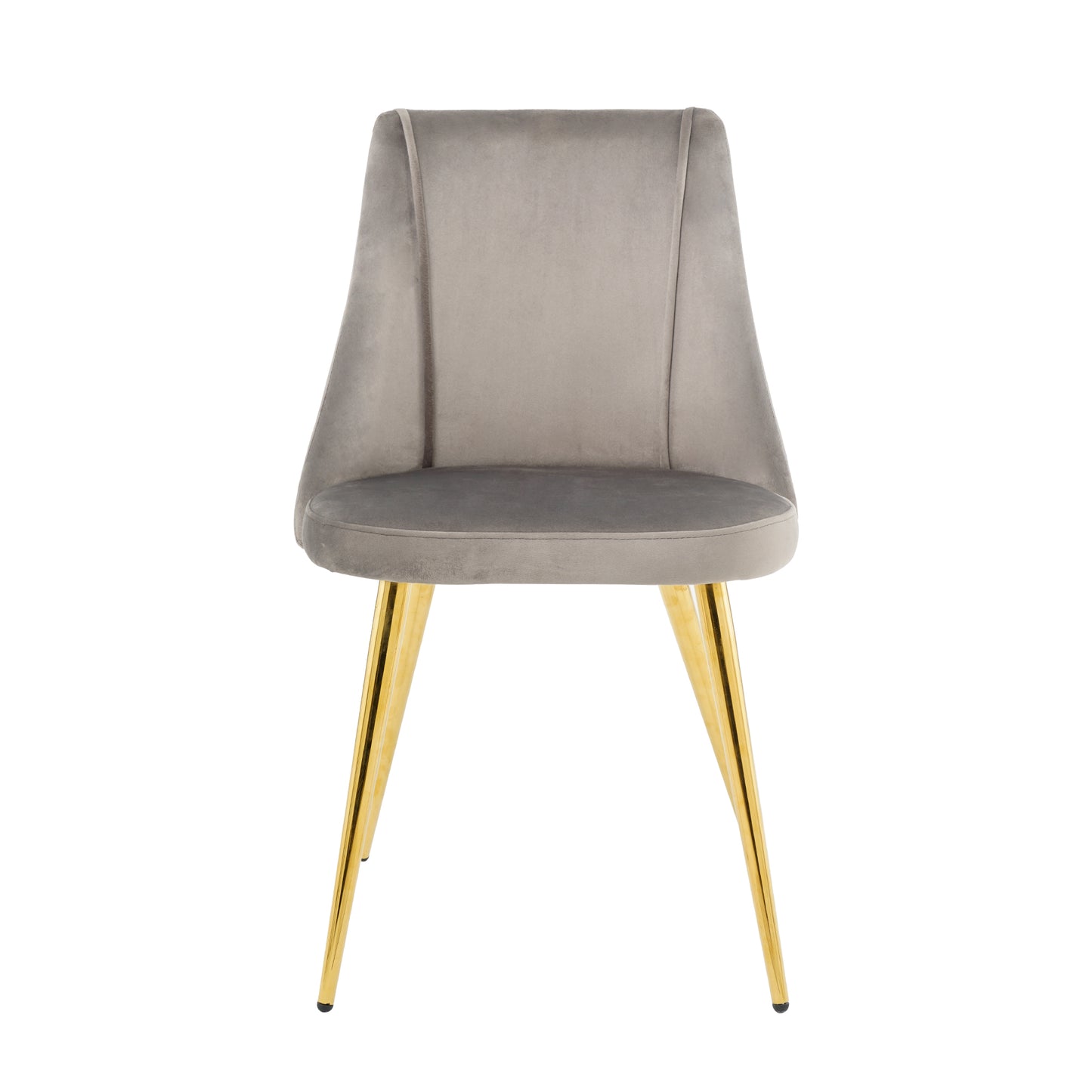 （最后2个库存）Modern simple light luxury dining grey chair home bedroom stool back dressing chair student desk chair gold metal legs(set of 4)