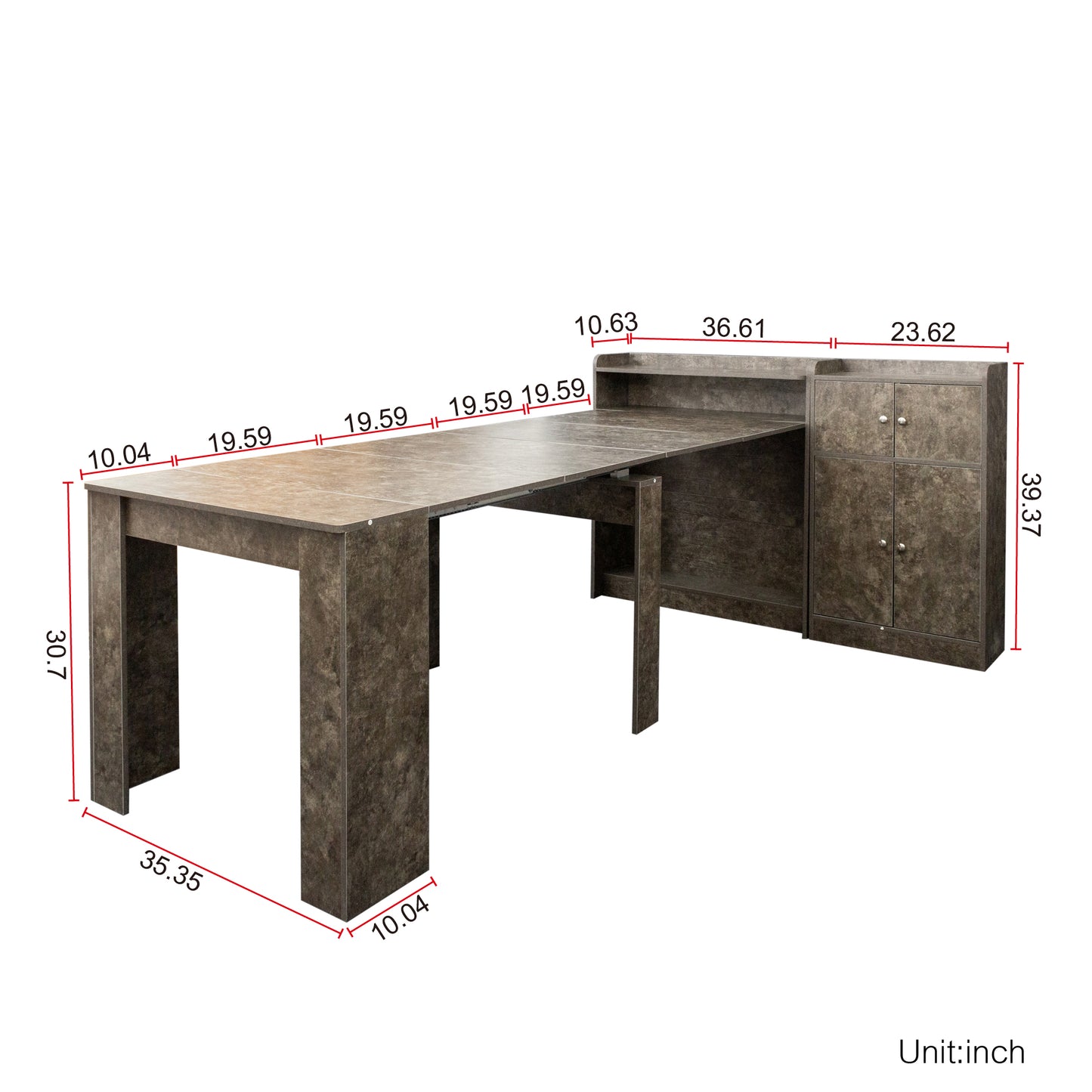 Modern Extendable Dining Table with Storage