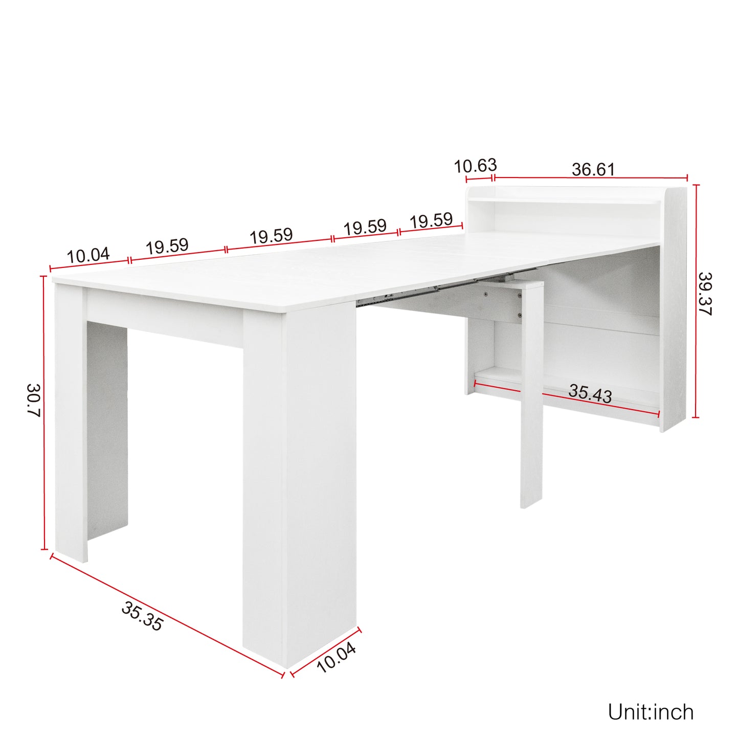 Modern Extendable Dining Table with Storage