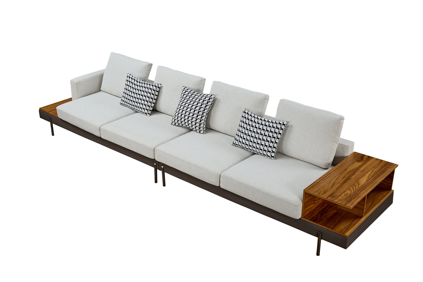 Luxury sofa/Fabric sofain Living Room Left and Right Interchangeable/four seat sofa/off-white