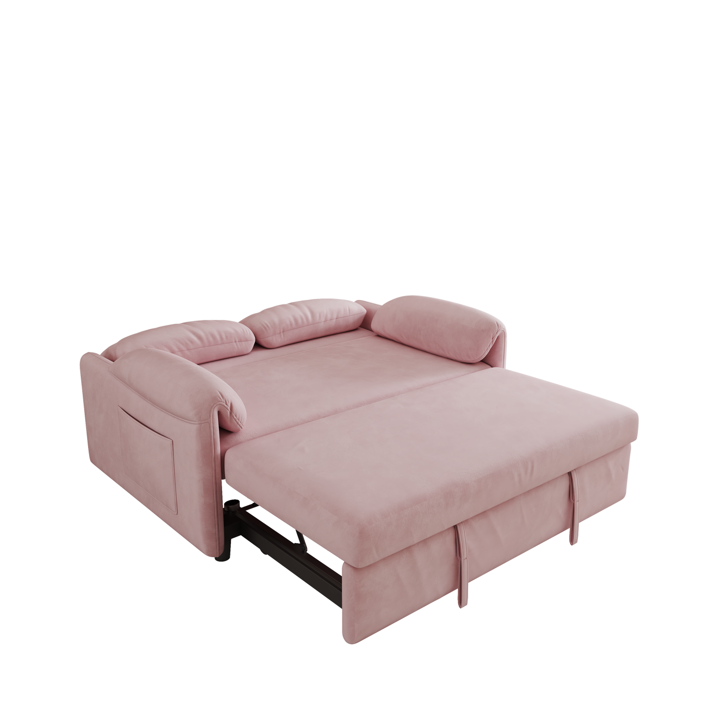 54-inch velvet pink sofa sofa bed Multi-purpose living room retractable bed