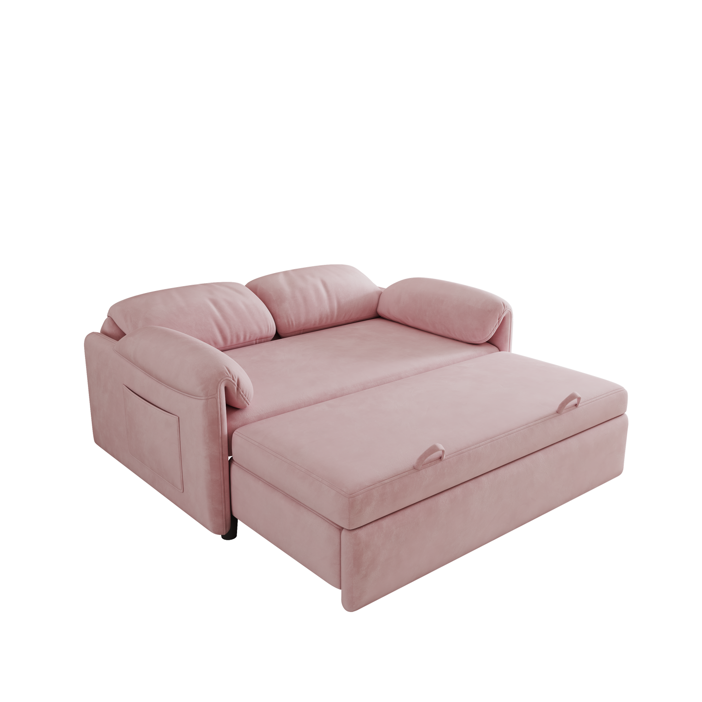 54-inch velvet pink sofa sofa bed Multi-purpose living room retractable bed