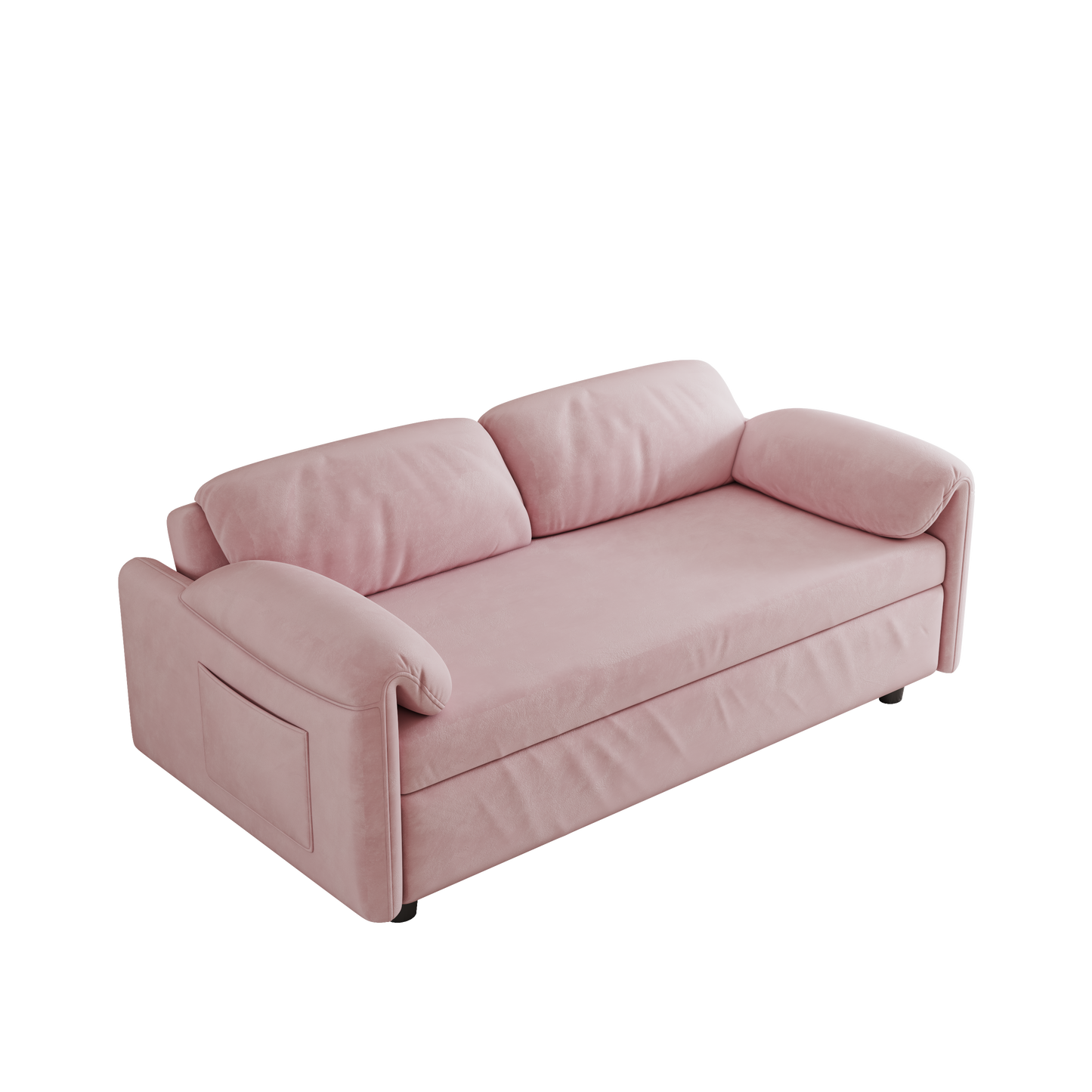 54-inch velvet pink sofa sofa bed Multi-purpose living room retractable bed