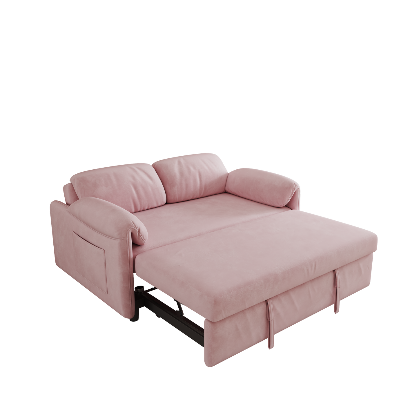 54-inch velvet pink sofa sofa bed Multi-purpose living room retractable bed