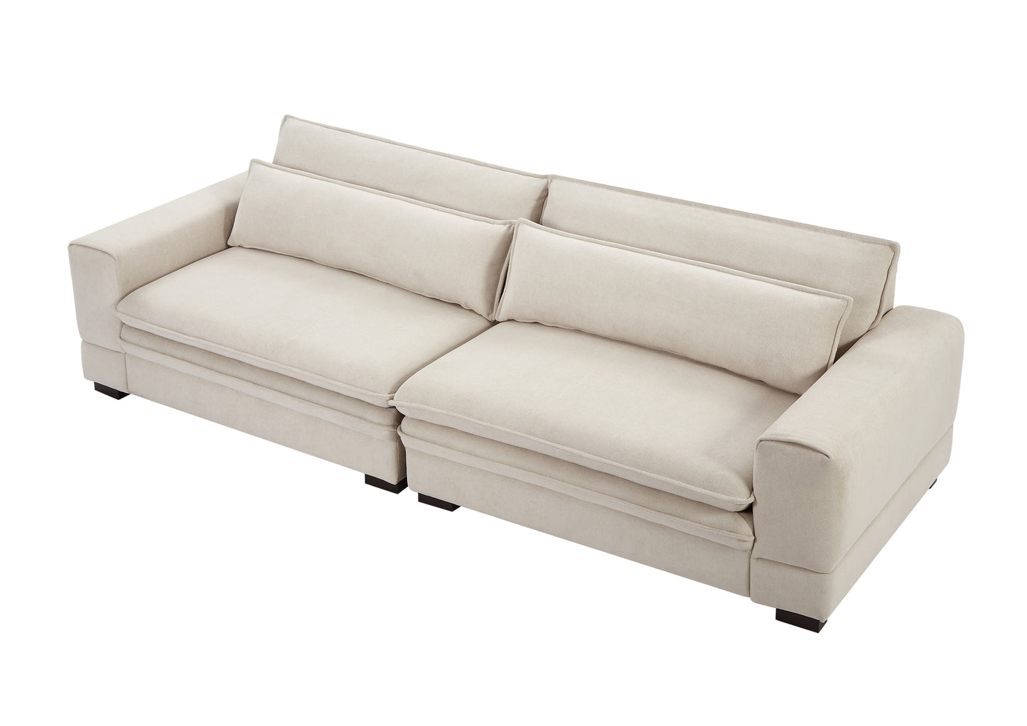 （预计10.3-10.10到货）Mid-Century Sofa Couch Modern Upholstered Couch for Livingroom,Bedroom, Apartment, Home Office Beige