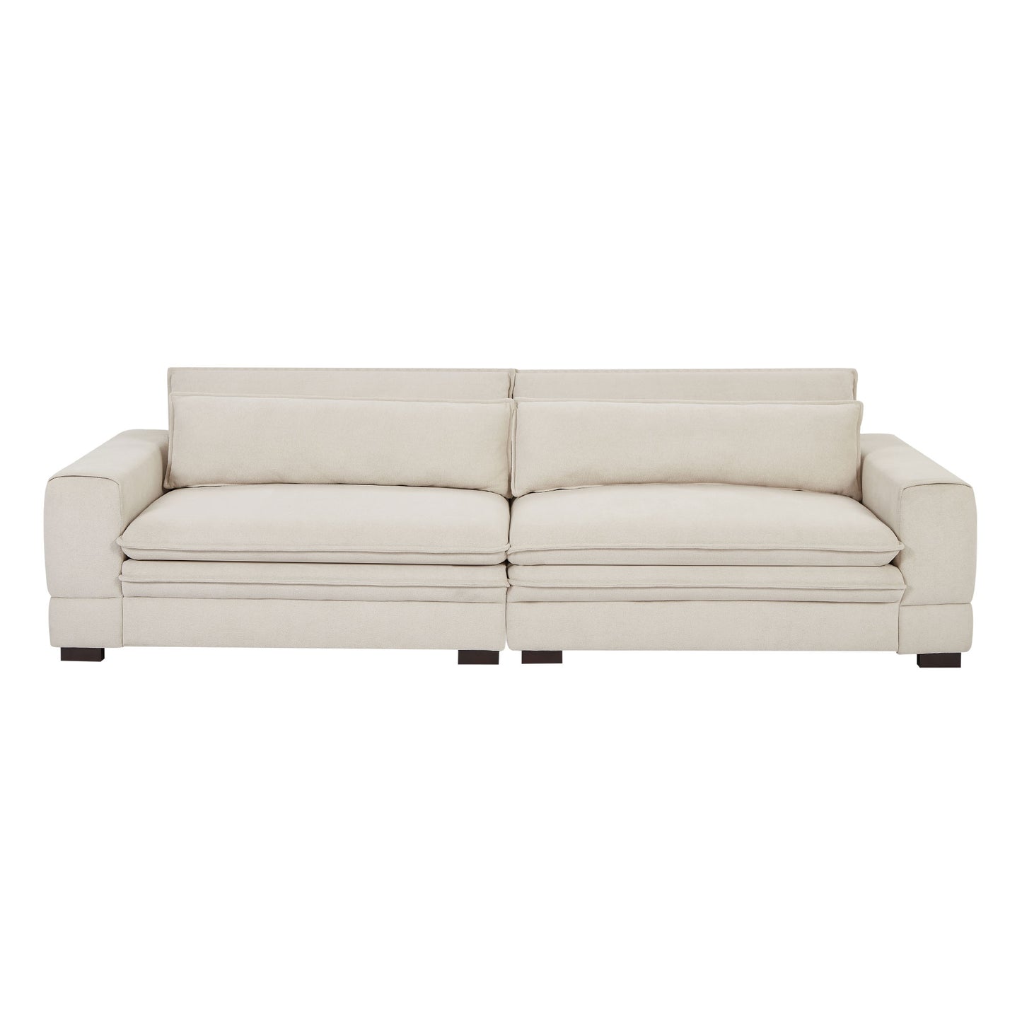 （预计10.3-10.10到货）Mid-Century Sofa Couch Modern Upholstered Couch for Livingroom,Bedroom, Apartment, Home Office Beige