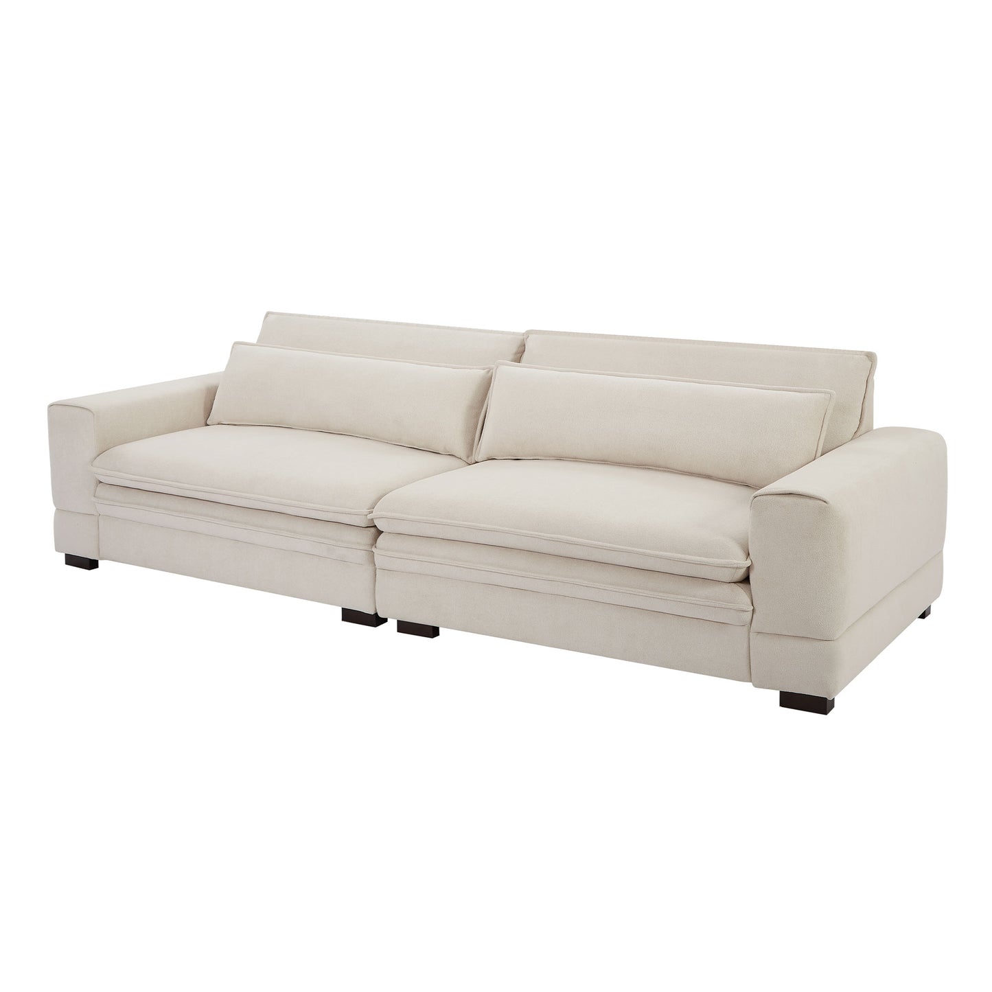 （预计10.3-10.10到货）Mid-Century Sofa Couch Modern Upholstered Couch for Livingroom,Bedroom, Apartment, Home Office Beige