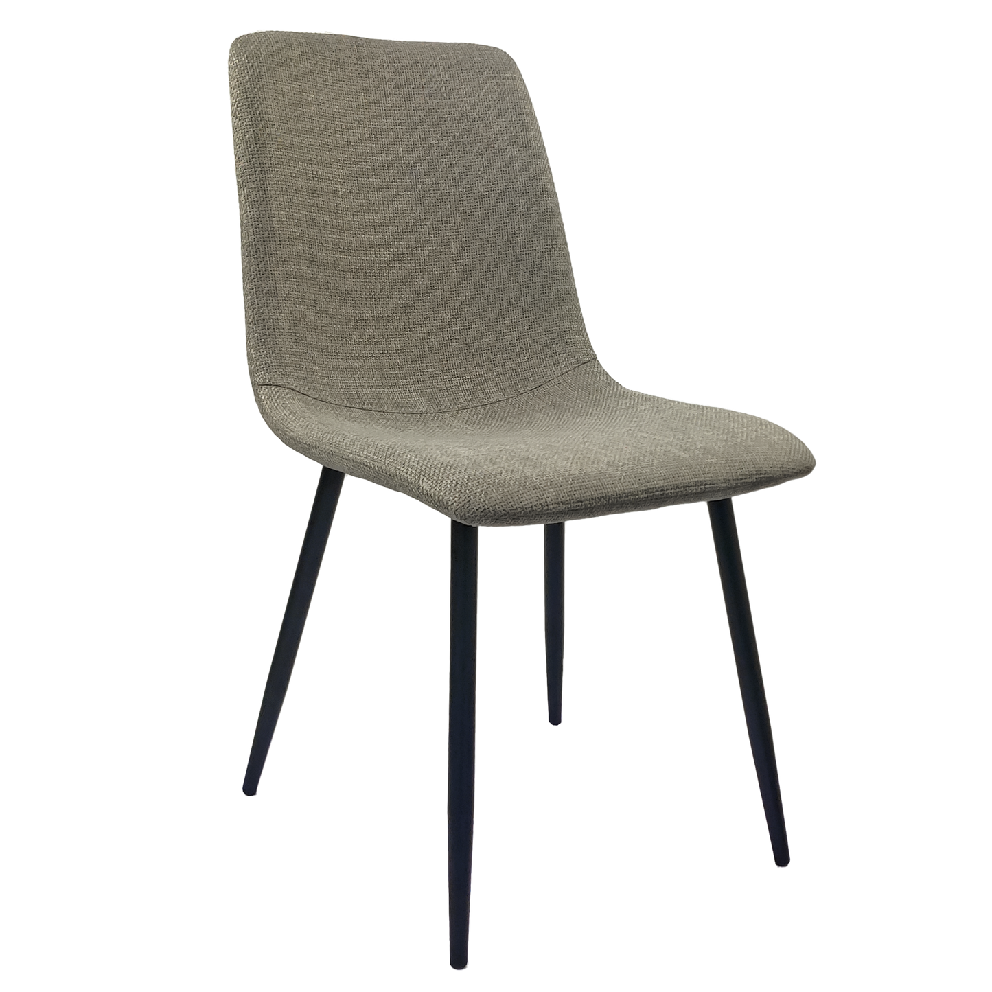 （最后1个库存）Dining Chairs Set of 4,Modern Kitchen Dining Room Chairs,Upholstered Dining Accent Chairs in linen Cushion Seat and Sturdy Black Metal Legs(Grey)