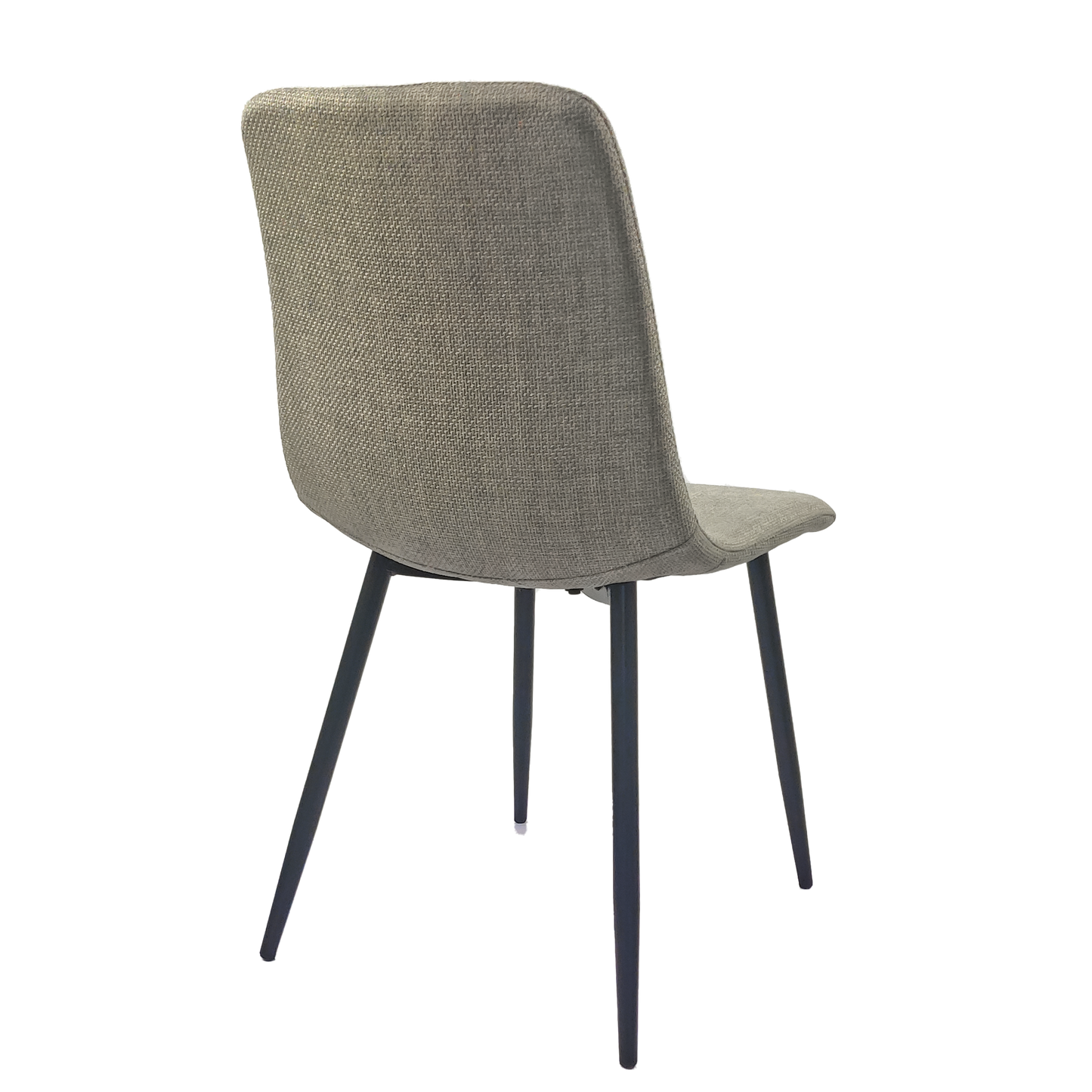 （最后1个库存）Dining Chairs Set of 4,Modern Kitchen Dining Room Chairs,Upholstered Dining Accent Chairs in linen Cushion Seat and Sturdy Black Metal Legs(Grey)