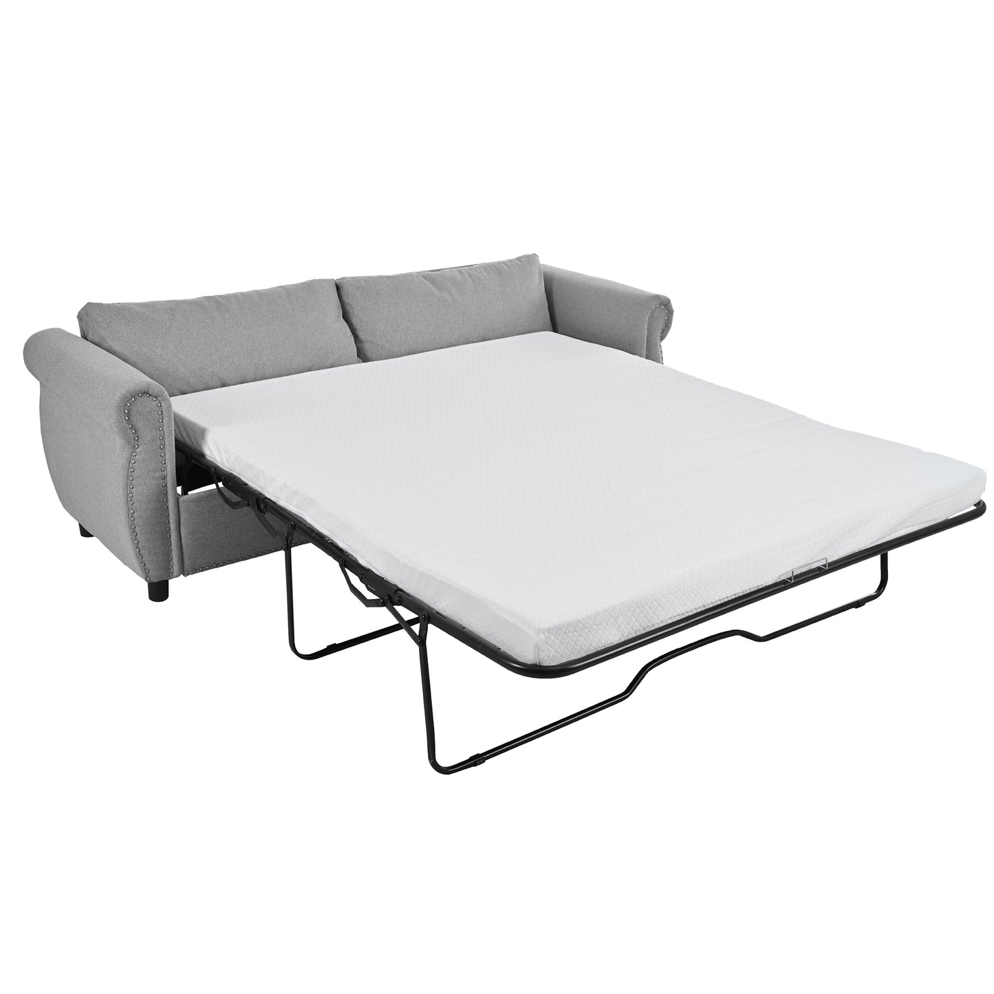 U_Style 80.7'' 2-in-1 Sofa Bed Sleeper with Large Memory Mattress(63''*70.9*3.3 inch), for Living Room Spaces Bedroom