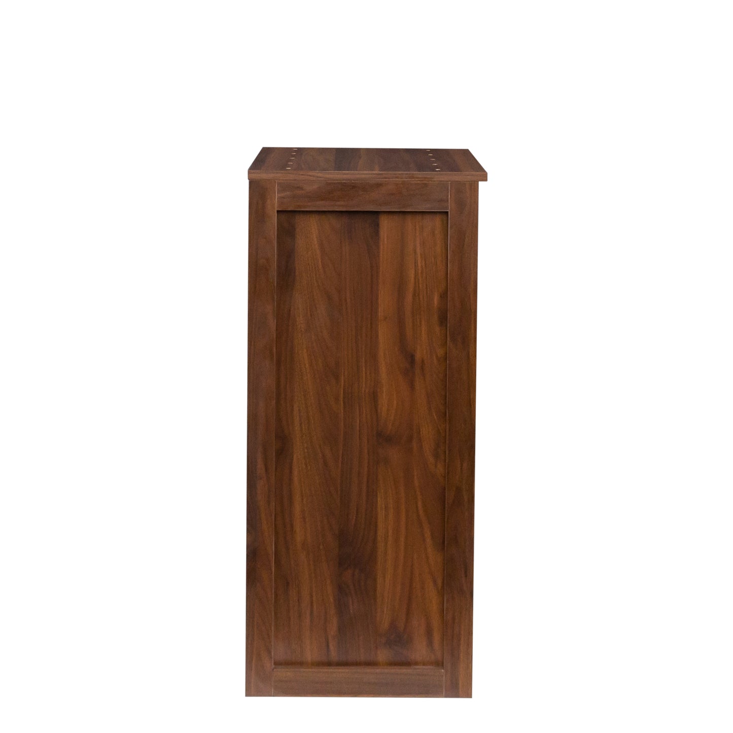 Brown walnut color modular wine bar Cabinet with Storage Shelves with Hutch for Dining Room