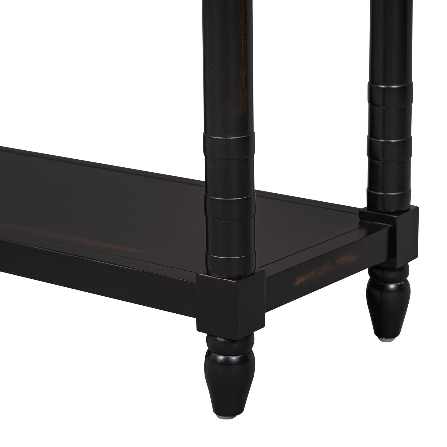 TREXM Console Table Sofa Table with Drawers for Entryway with Projecting Drawers and Long Shelf (Espresso, OLD SKU: WF189574AAB)