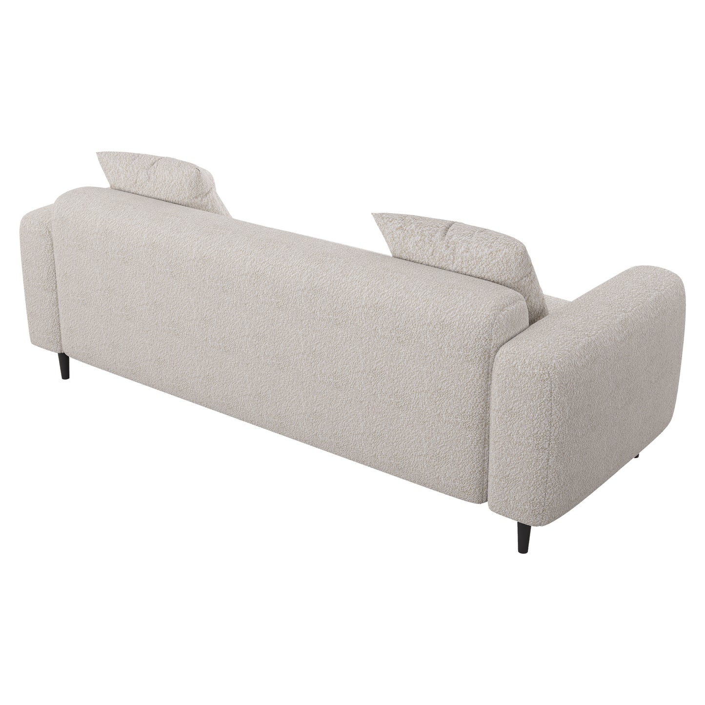 （最后3个）77.2″ Large size two Seat Sofa,Modern Upholstered,White mohair Granular velvet