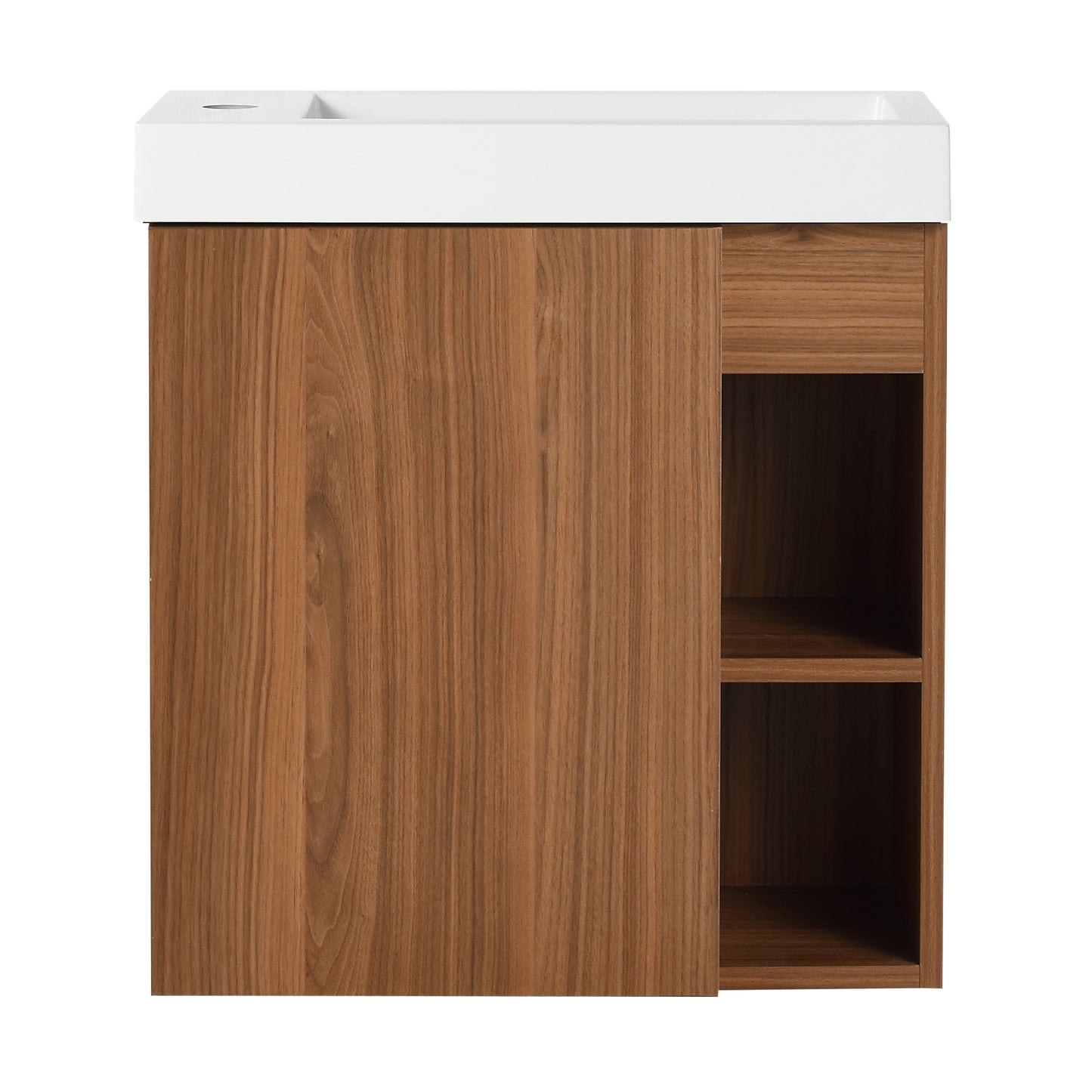 20'' Floating Wall-Mounted Bathroom Vanity with White Resin Sink & Soft-Close Cabinet Door