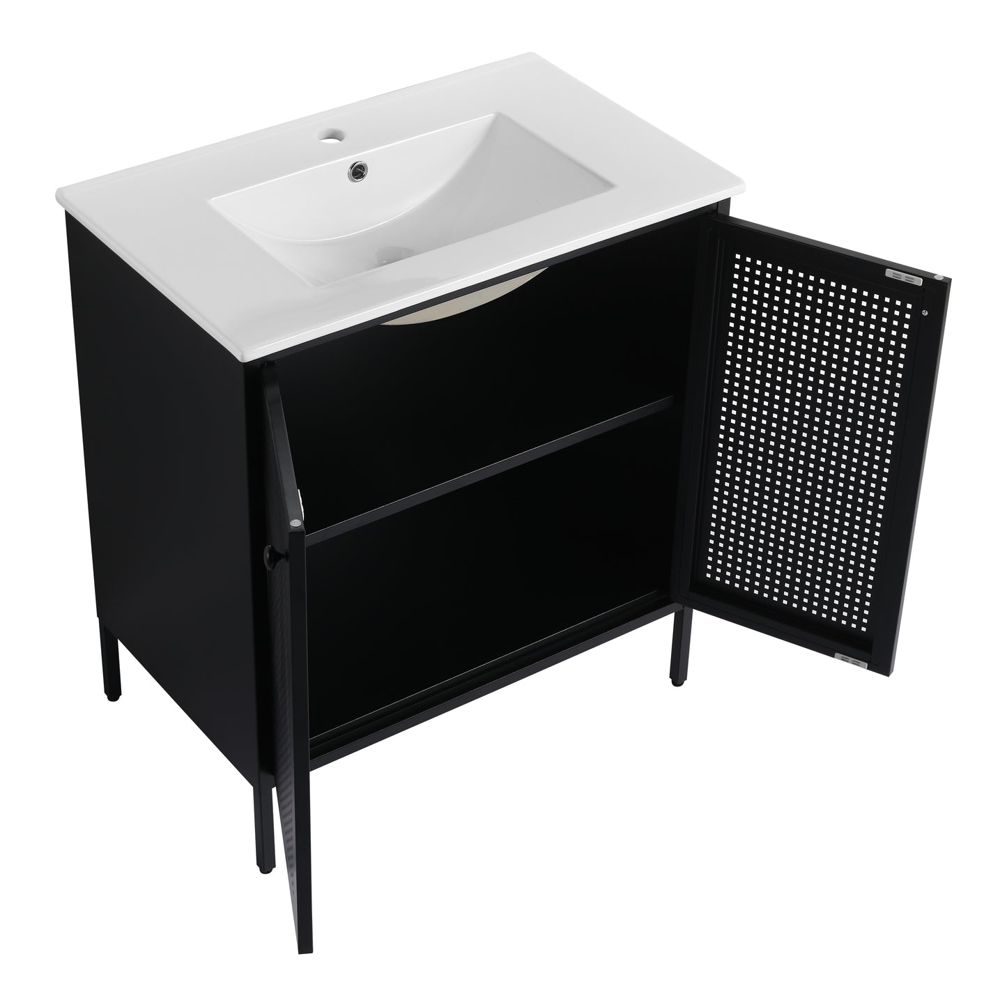 30 Inch Freestanding Bathroom Vanity With Ceramic SInk