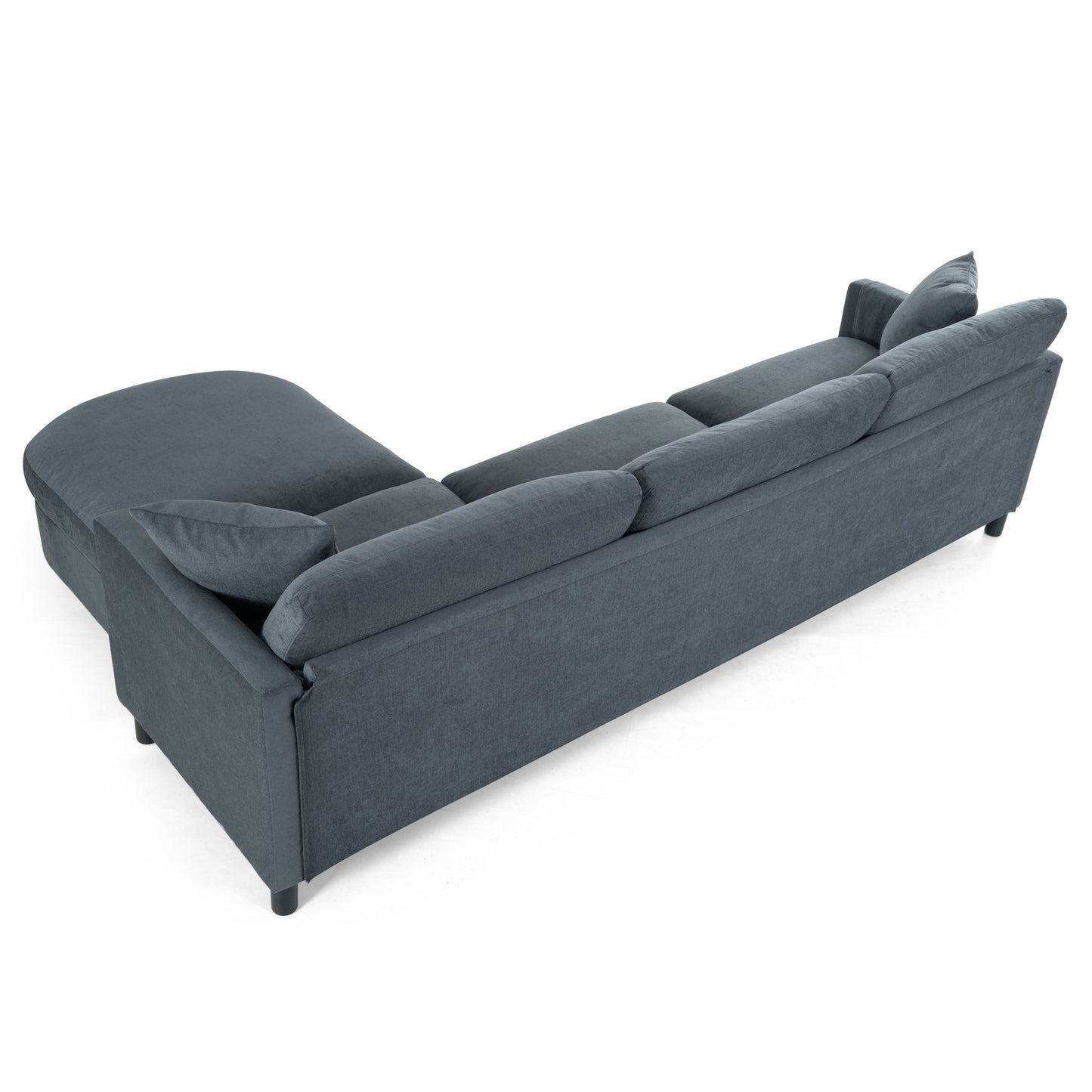 107.87'Sectional Sofa Couch With 1 Ottoman,Seat Cushion and Back Cushion Removable