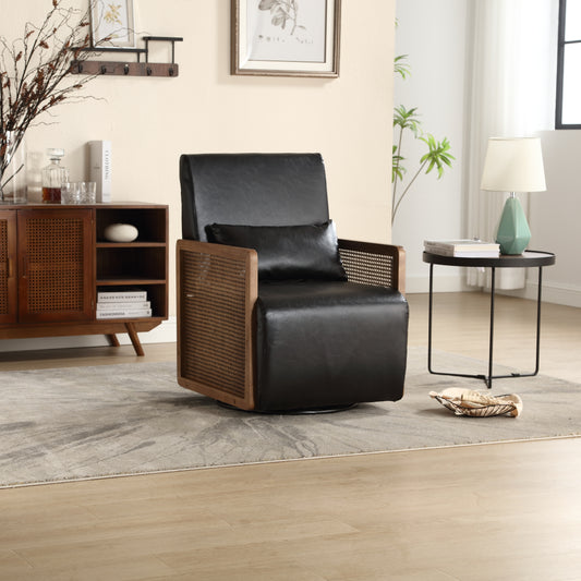 COOLMORE Modern Comfortable Upholstered Accent Chair/ PU Leather Chair for Living Room, Bedroom