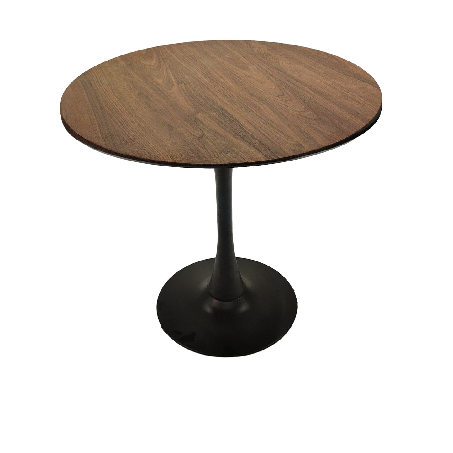 （缺货）Walnut color Round Dining Table, 31.5" Tulip Table Kitchen Dining Table 2-4 People with MDF Table Top & Pedestal Base, Mid-Century End Table Leisure Coffee Table Office Living Room Table