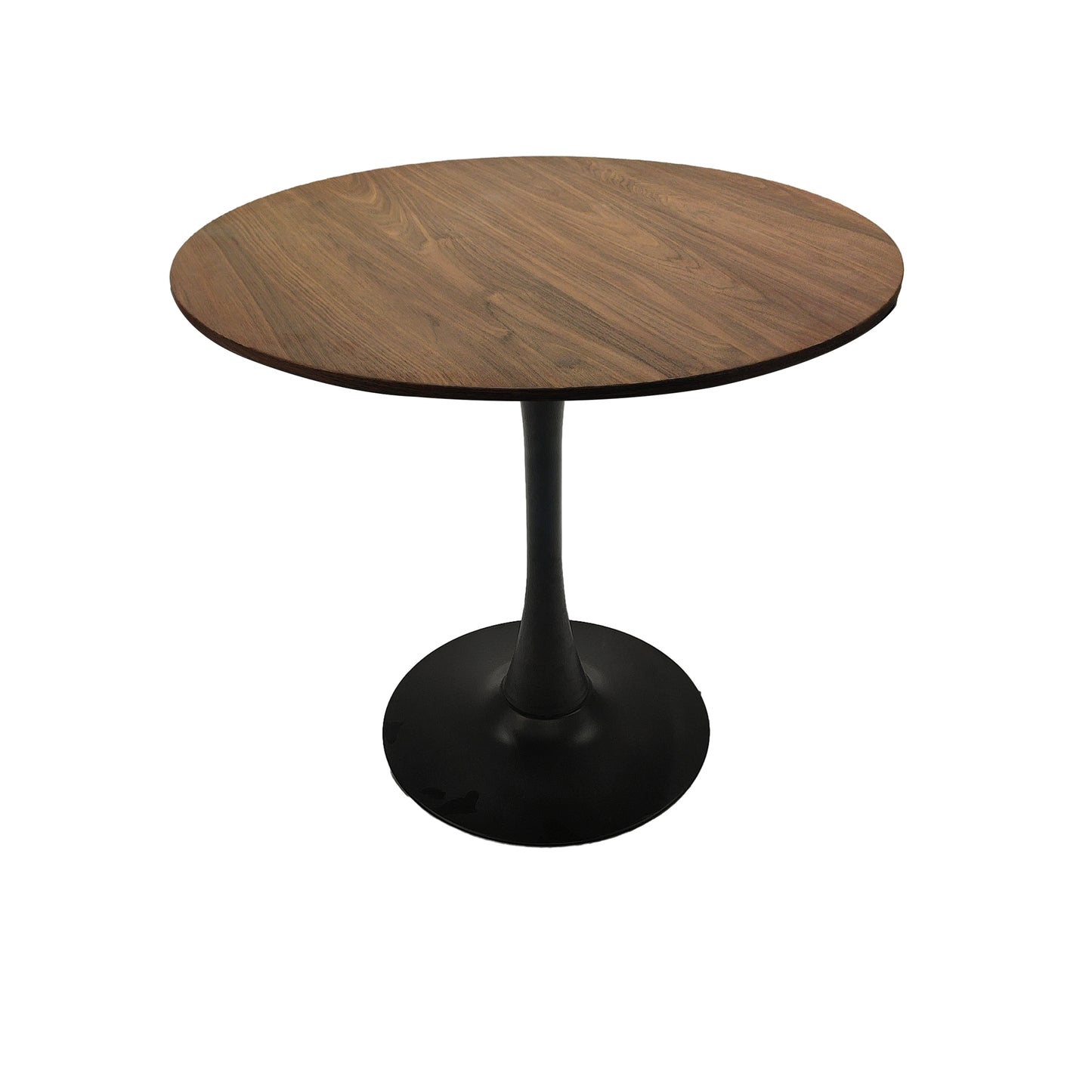 （缺货）Walnut color Round Dining Table, 31.5" Tulip Table Kitchen Dining Table 2-4 People with MDF Table Top & Pedestal Base, Mid-Century End Table Leisure Coffee Table Office Living Room Table