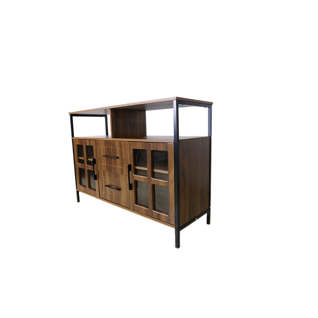 Living room shelves, with two storage rooms, storage box, modern kitchen utensils cabinet, self-service wooden storage cabinet, corridor dining room transparent glass cabinet