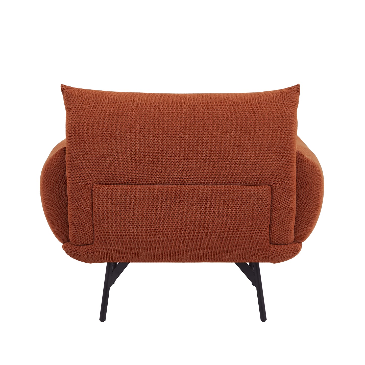 Oversized Living Room Accent Armchair Upholstered-Single Sofa Chair, Mid-Century Modern Comfy Fabric Armchair with Metal Leg for Bedroom Living Room Apartment Curry