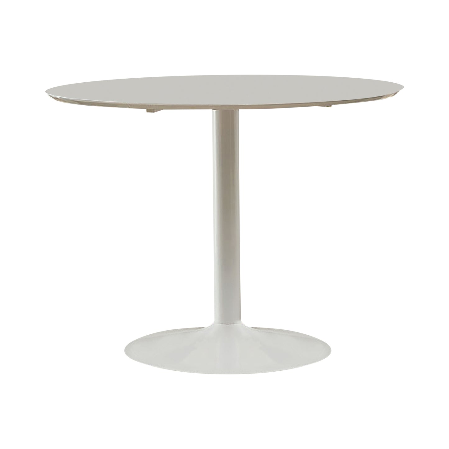 White Dining Table with Metal Base