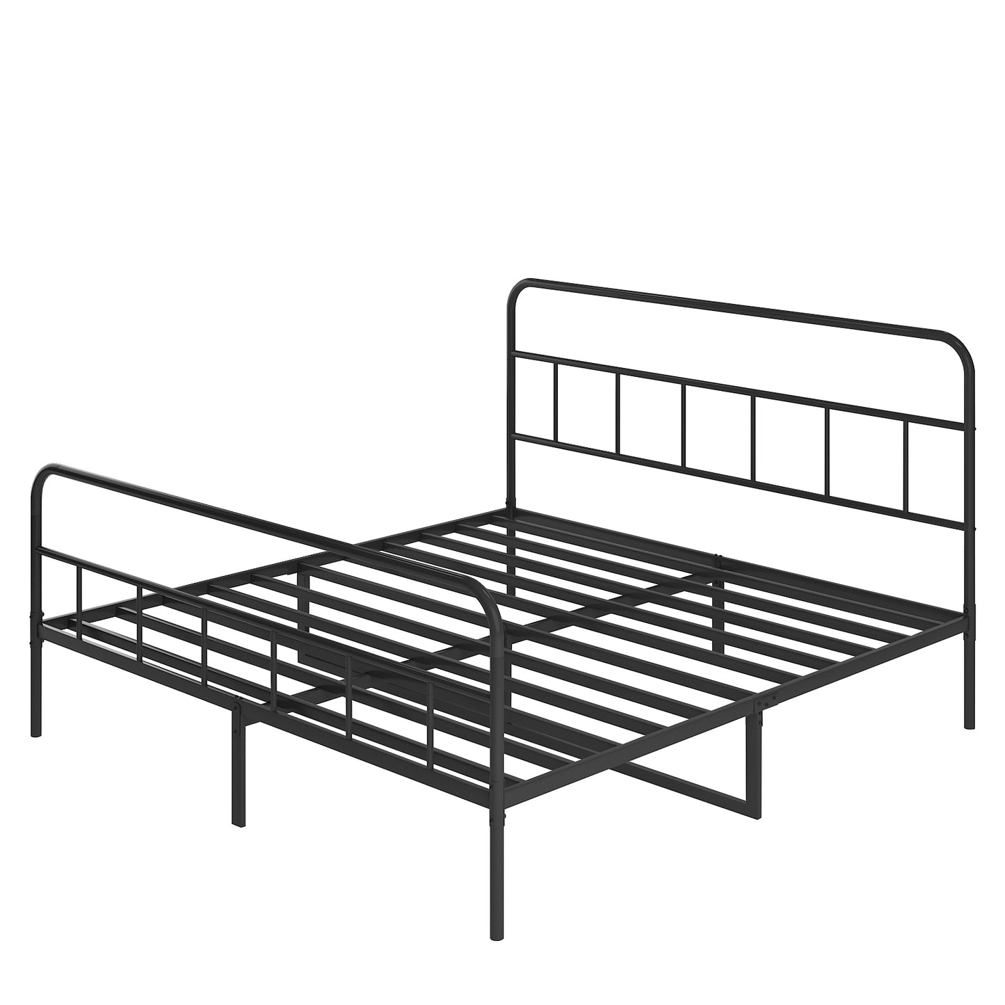 Metal Platform Bed frame with Headboard, Sturdy Metal Frame, No Box Spring Needed(King)