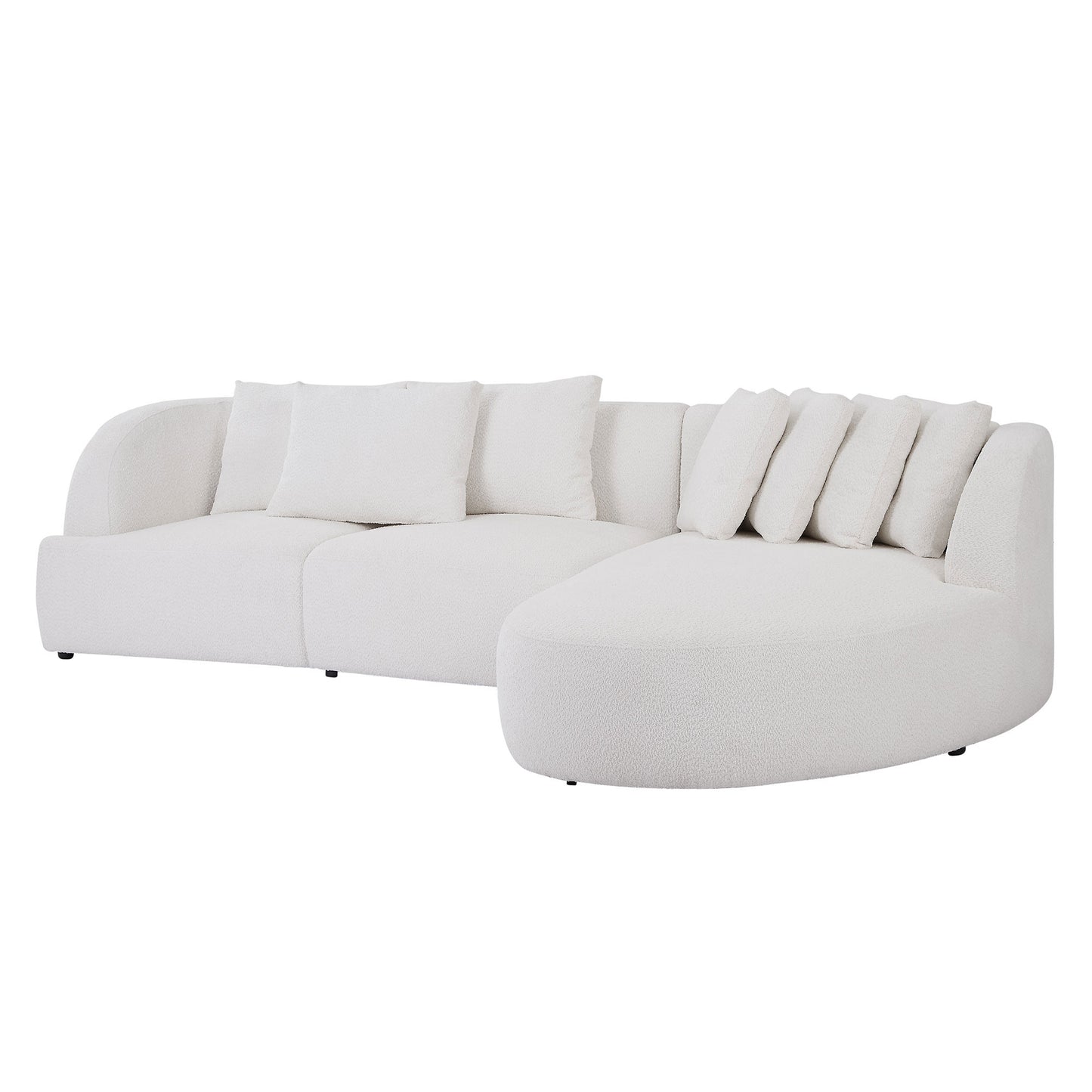 （最后5个）Boucle sofa,Modular Sectional Couch for Living Room Apartment Lounge,Free Combination Beige