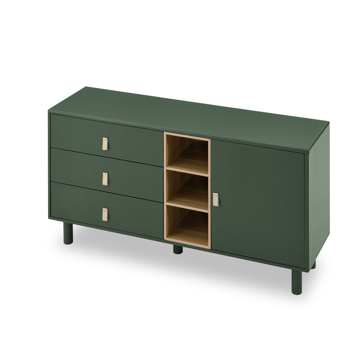 （缺货）Storage cabinet with doors and drawers, chest of drawers, multifunctional storage cabinet, modern chest of drawers, wooden storage cabinet, leather handle drawer chest, home storage cabinet, office ch