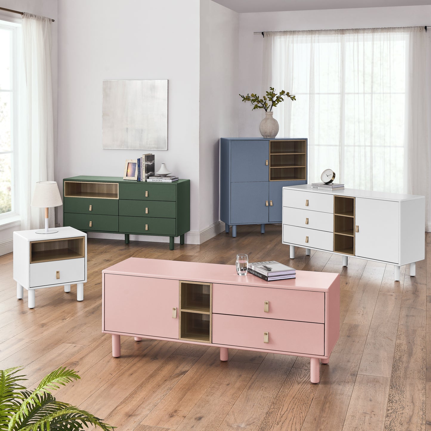 （缺货）Storage cabinet with doors and drawers, chest of drawers, multifunctional storage cabinet, modern chest of drawers, wooden storage cabinet, leather handle drawer chest, home storage cabinet, office ch