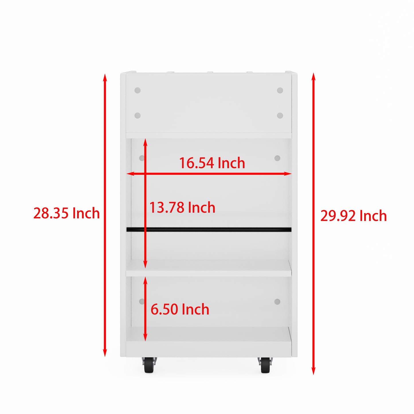 4 Tier Kitchen Island Cart with Spice Rack & Locking Casters, Simple Design Mobile Kitchen Storage Islands for Kitchen Living Room Bedroom, White