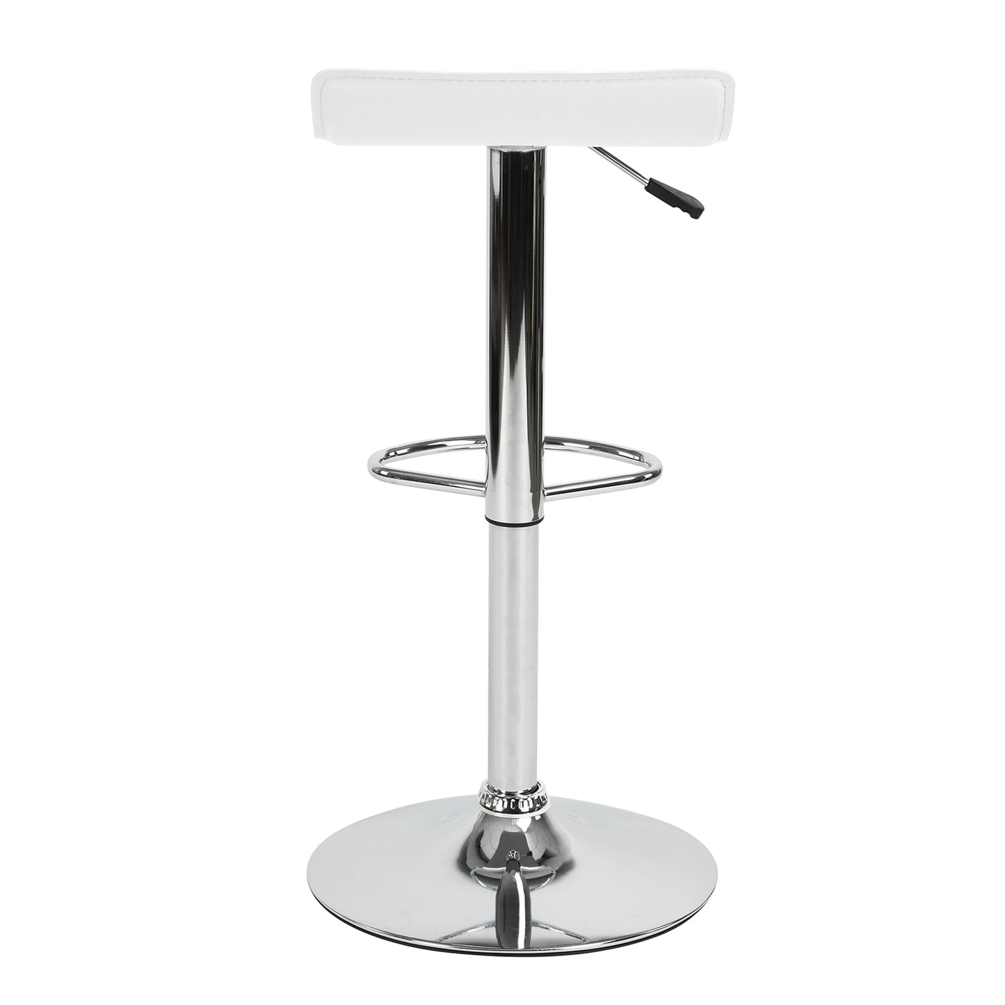 （缺货）Bar Stools Set of 2, Counter Bar Stools with Swivel Bar and Adjustable Height, Modern PVC Barstools Bar Chairs - White