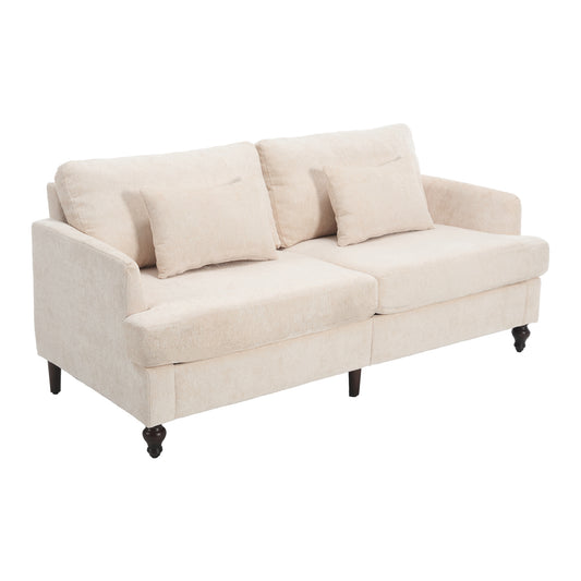 COOLMORE Modern chenille Fabric Loveseat, 2-Seat Upholstered Loveseat Sofa Modern Couch