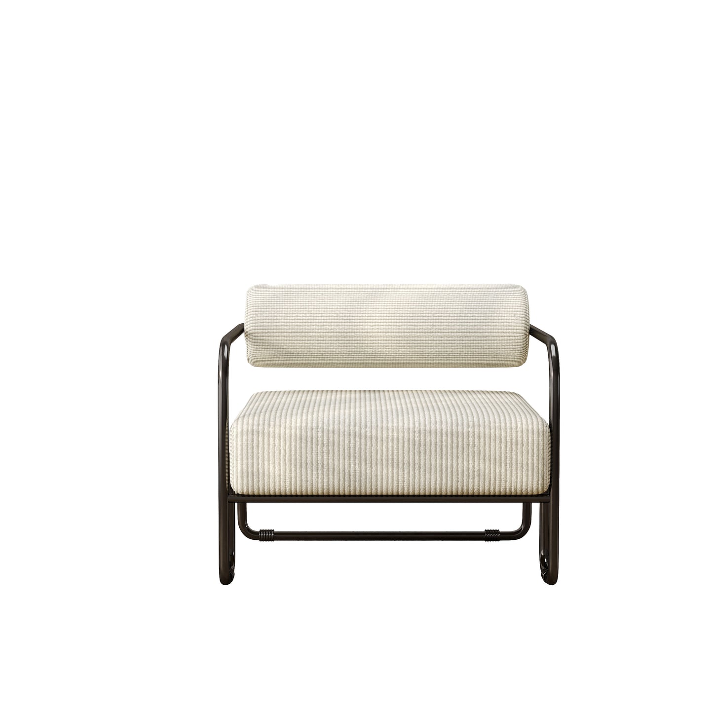 Living room iron sofa chair, lazy individual chair, balcony leisure chair (Color: Beige)