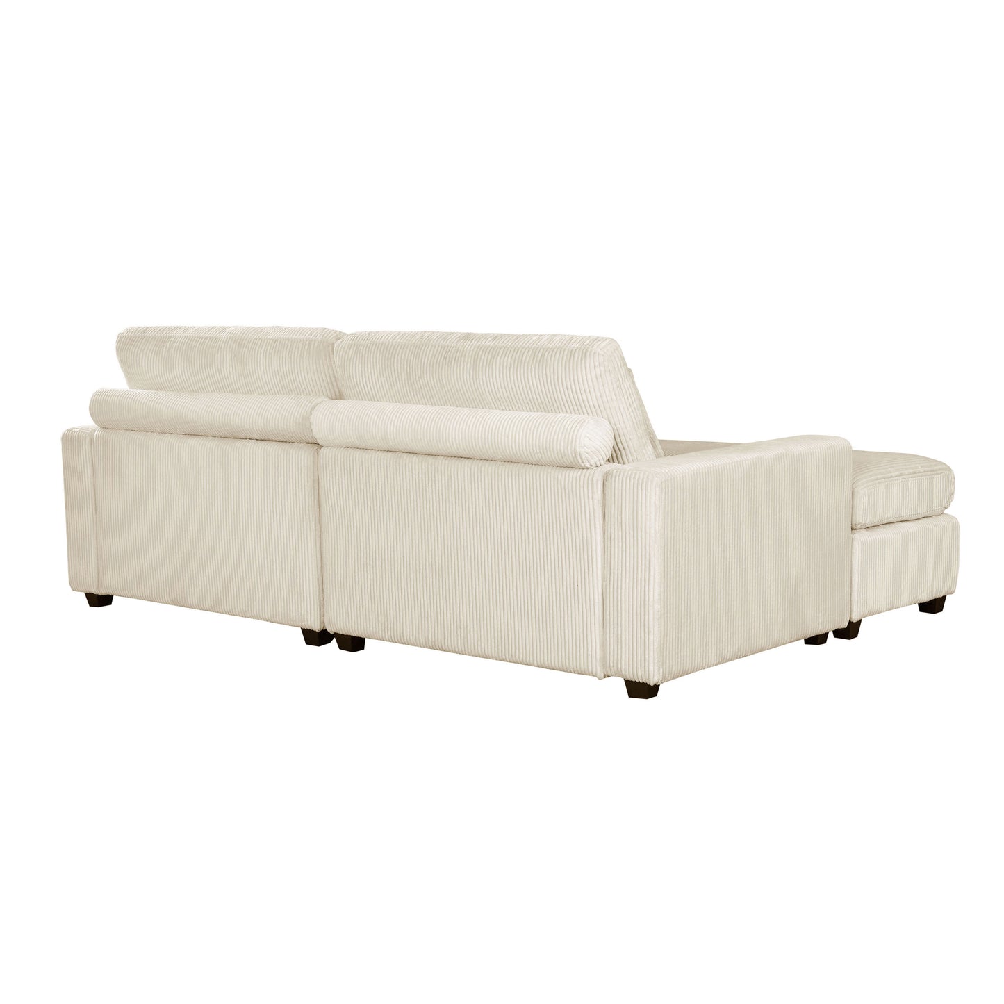 （缺货）U_STYLE90'' Square Arm Sofa with Removable Back Cushions and 2 pillows, Couch for Living Room, Office, Apartment