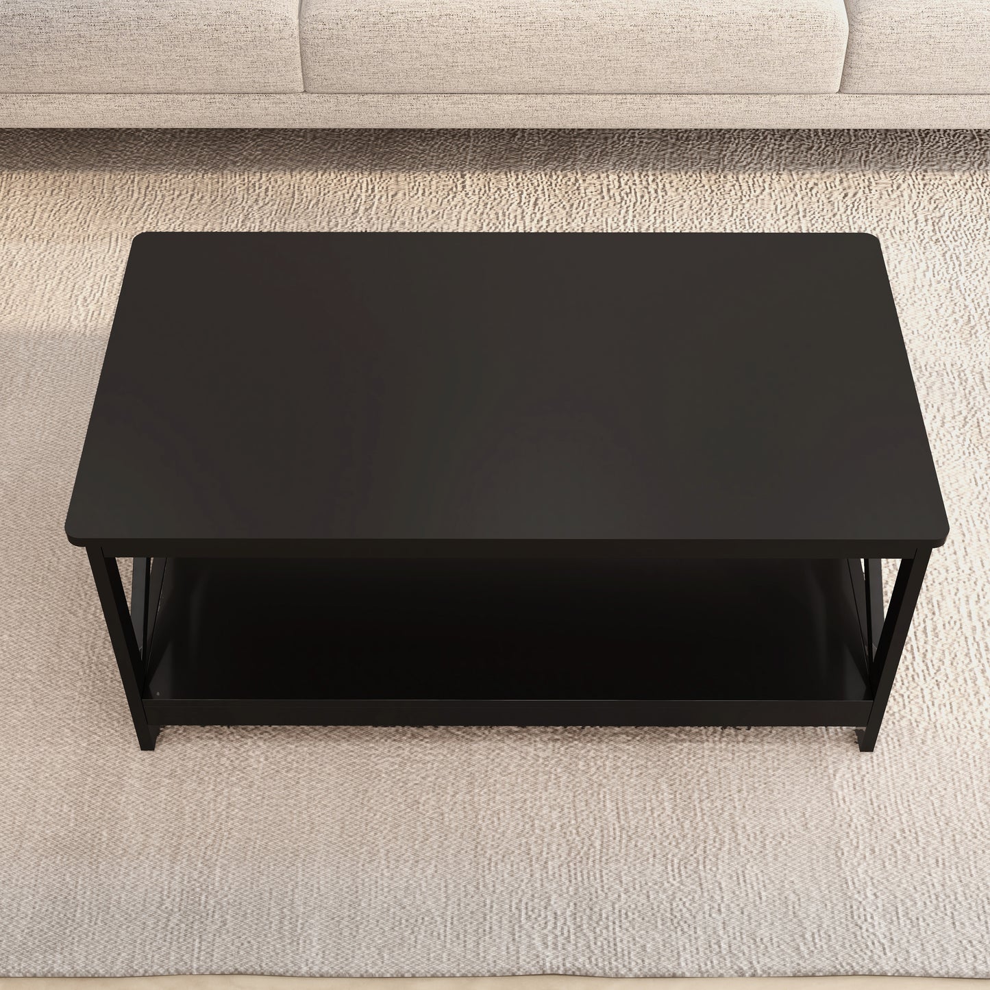 Coffee Table Oxford End Table-Black Color