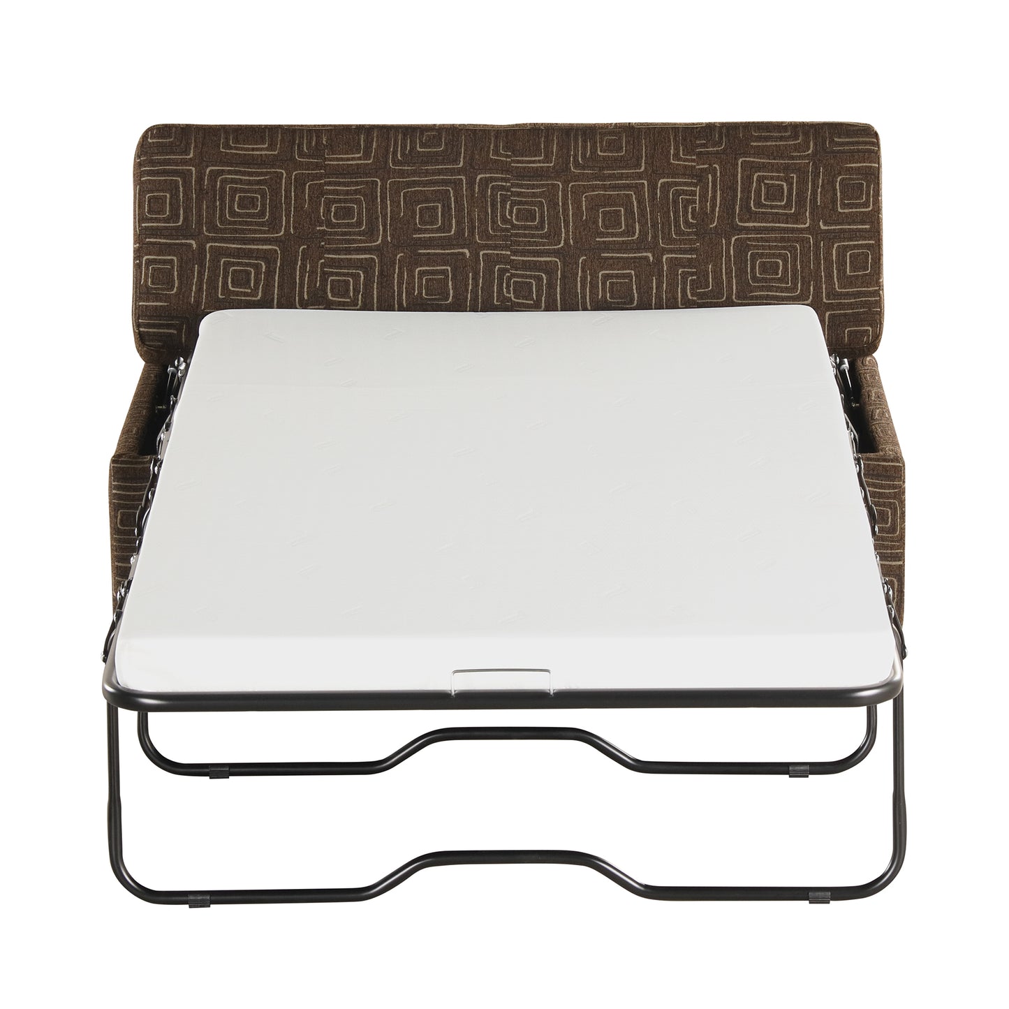 Twin Size Folding Ottoman Sleeper Bed with Mattress Convertible Guest Bed Espresso