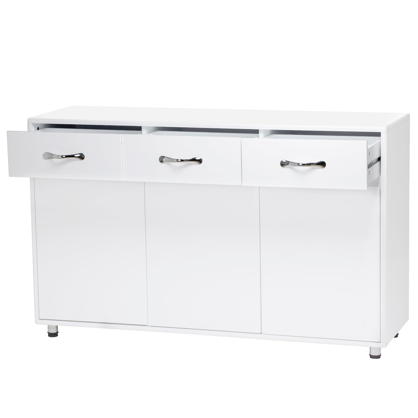 Three Doors Side Table-White