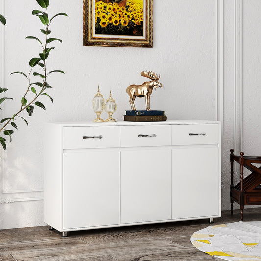 Three Doors Side Table-White