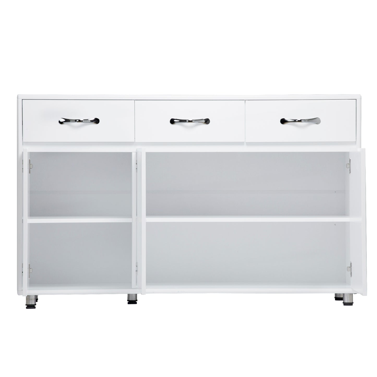 Three Doors Side Table-White