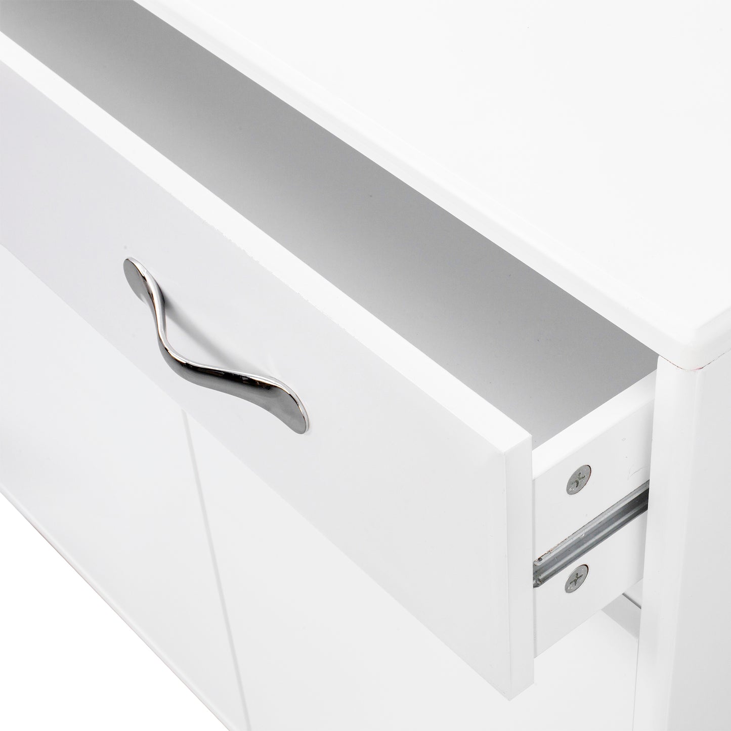 Three Doors Side Table-White