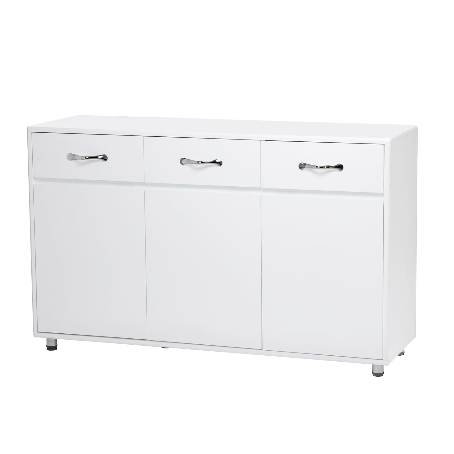 Three Doors Side Table-White