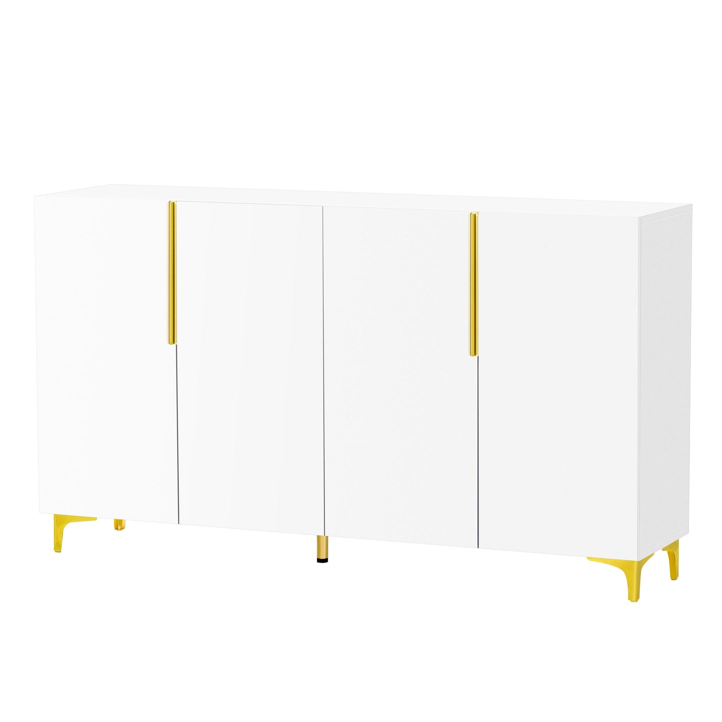 U_Style A Glossy Finish Light Luxury Storage Cabinet, Adjustable, Suitable for Living Room, Study, Hallway.