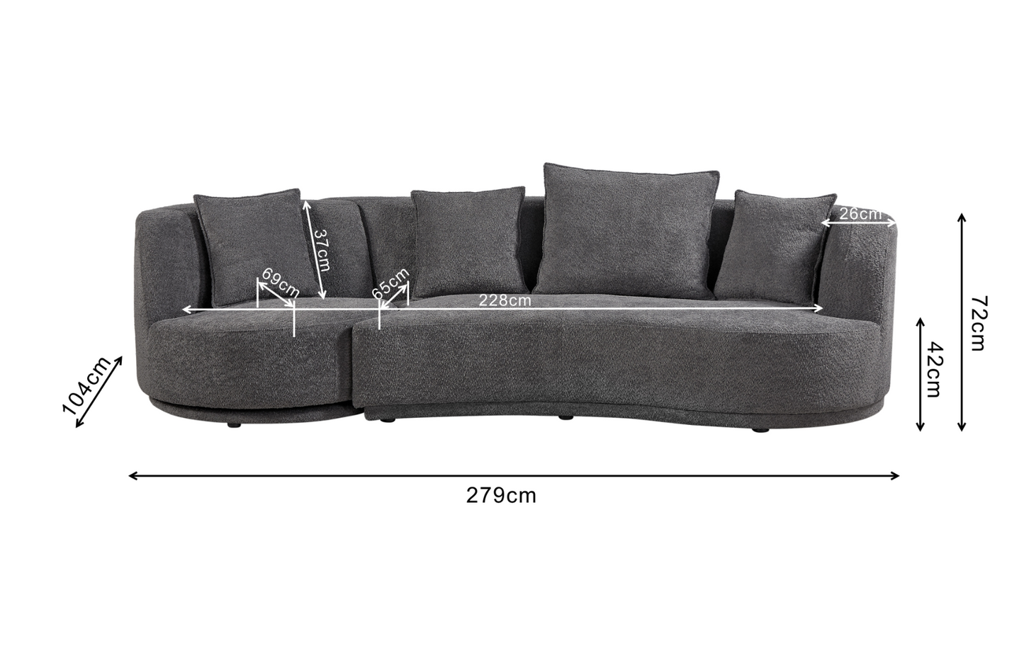 Liyasi Living room sofa set with luxury teddy fleece , 2 seater , armchair swivel 360 degree