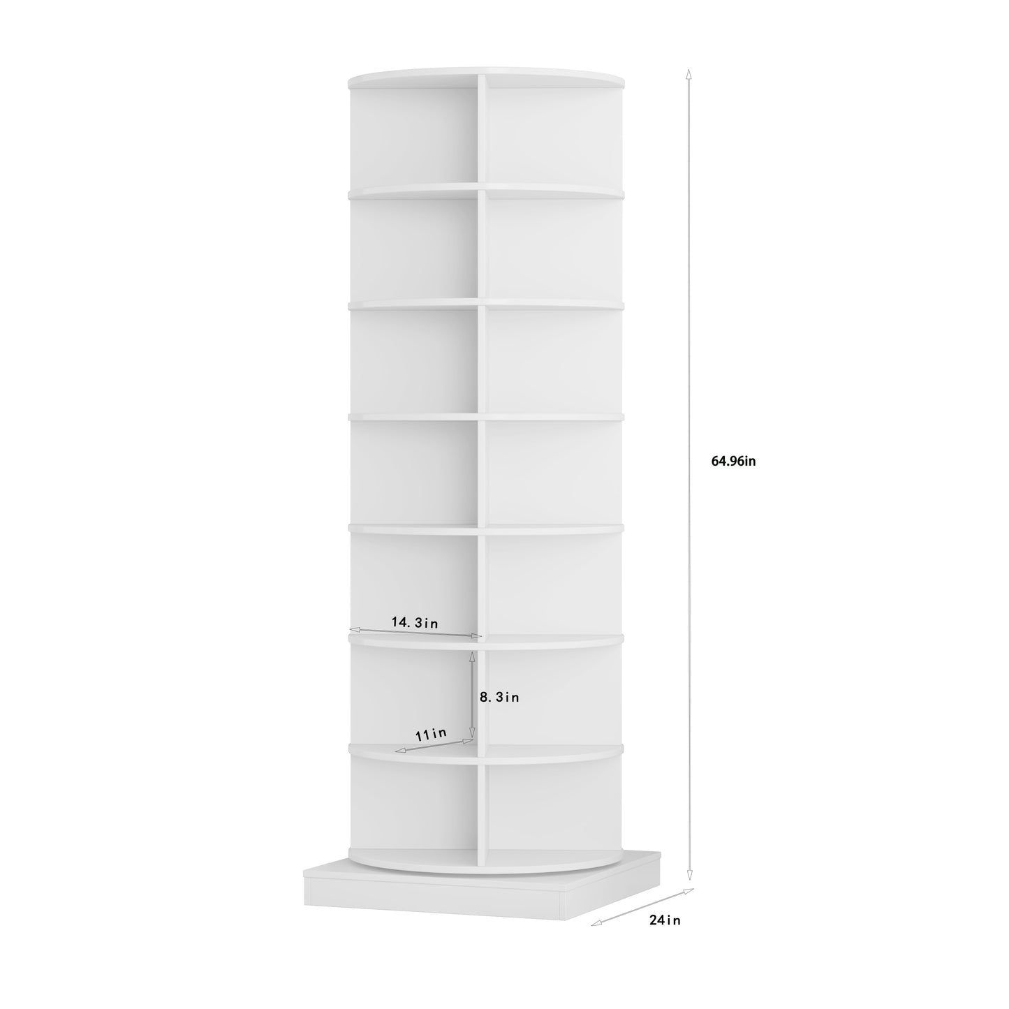 New 360 Rotating shoe cabinet 7 layers Holds Up to 28 Paris of Shoes