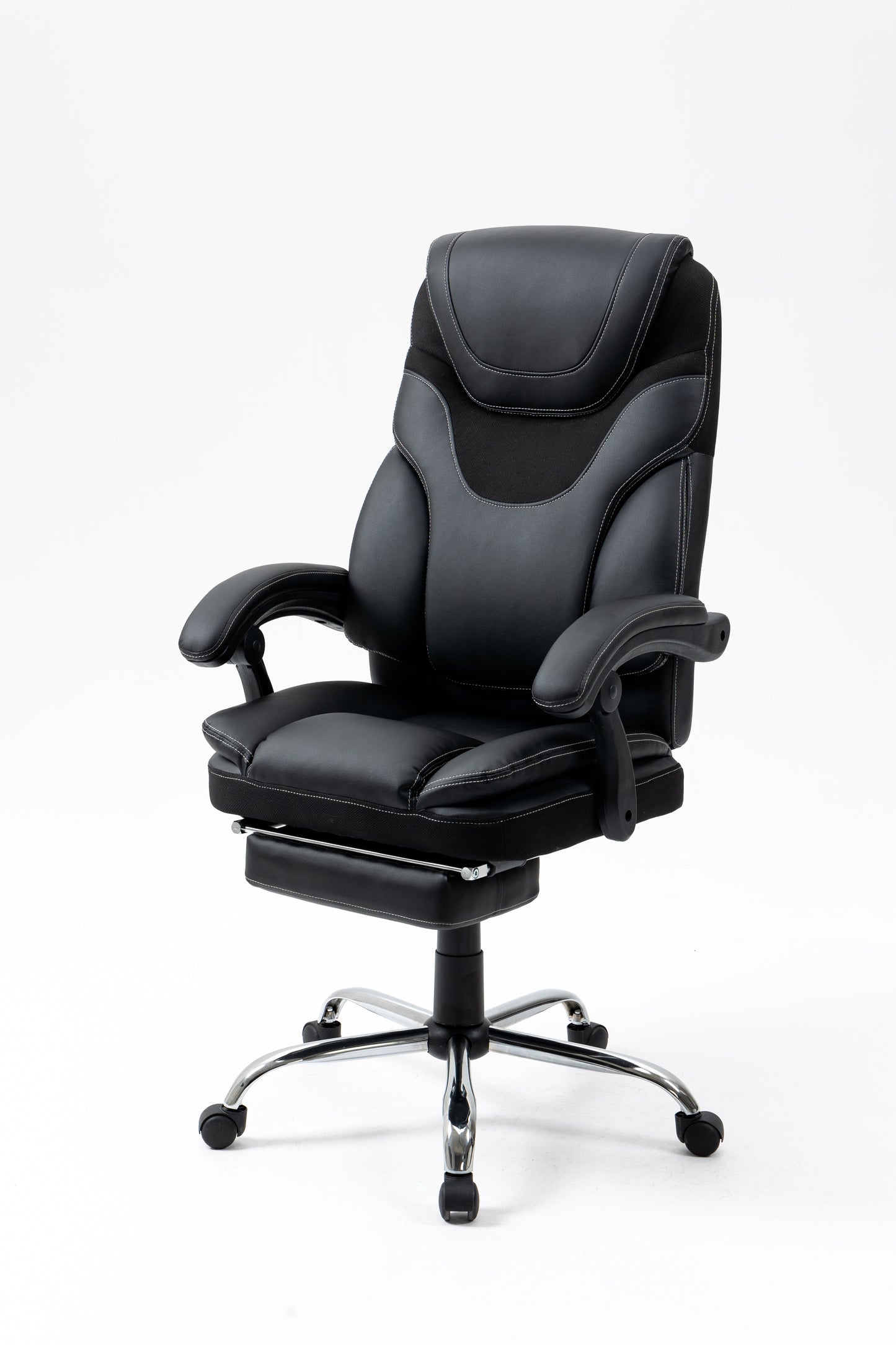 （缺货）Massage Reclining Office Chair with Footrest, High Back Computer Chair Home Desk Ergonomic Executive Office Chair with Armrests, Adjustable Height.