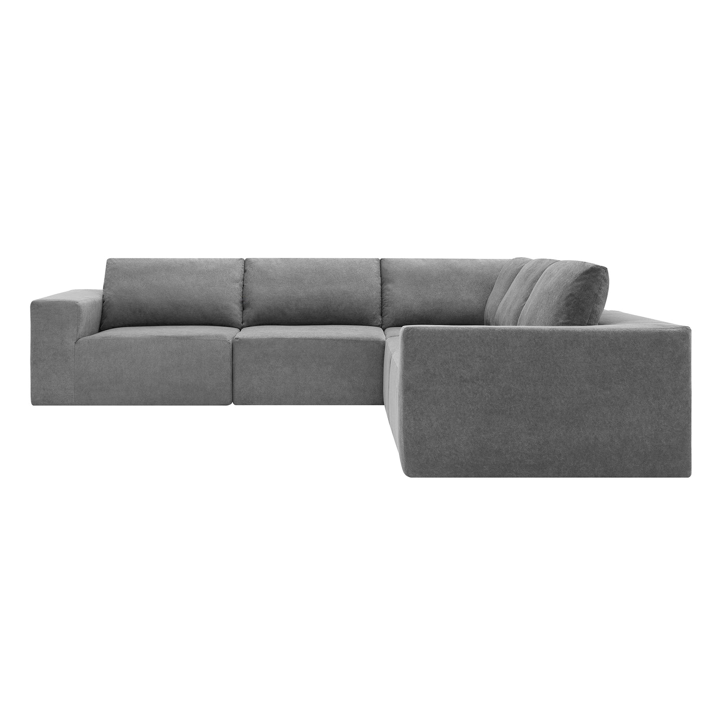 [VIDEO provided] [New]116*116" Modular L Shaped Sectional Sofa,Luxury Floor Couch Set,Upholstered Indoor Furniture,Foam-Filled Sleeper Sofa Bed for Living Room,Bedroom,5 PC Free Combination,3 Colors