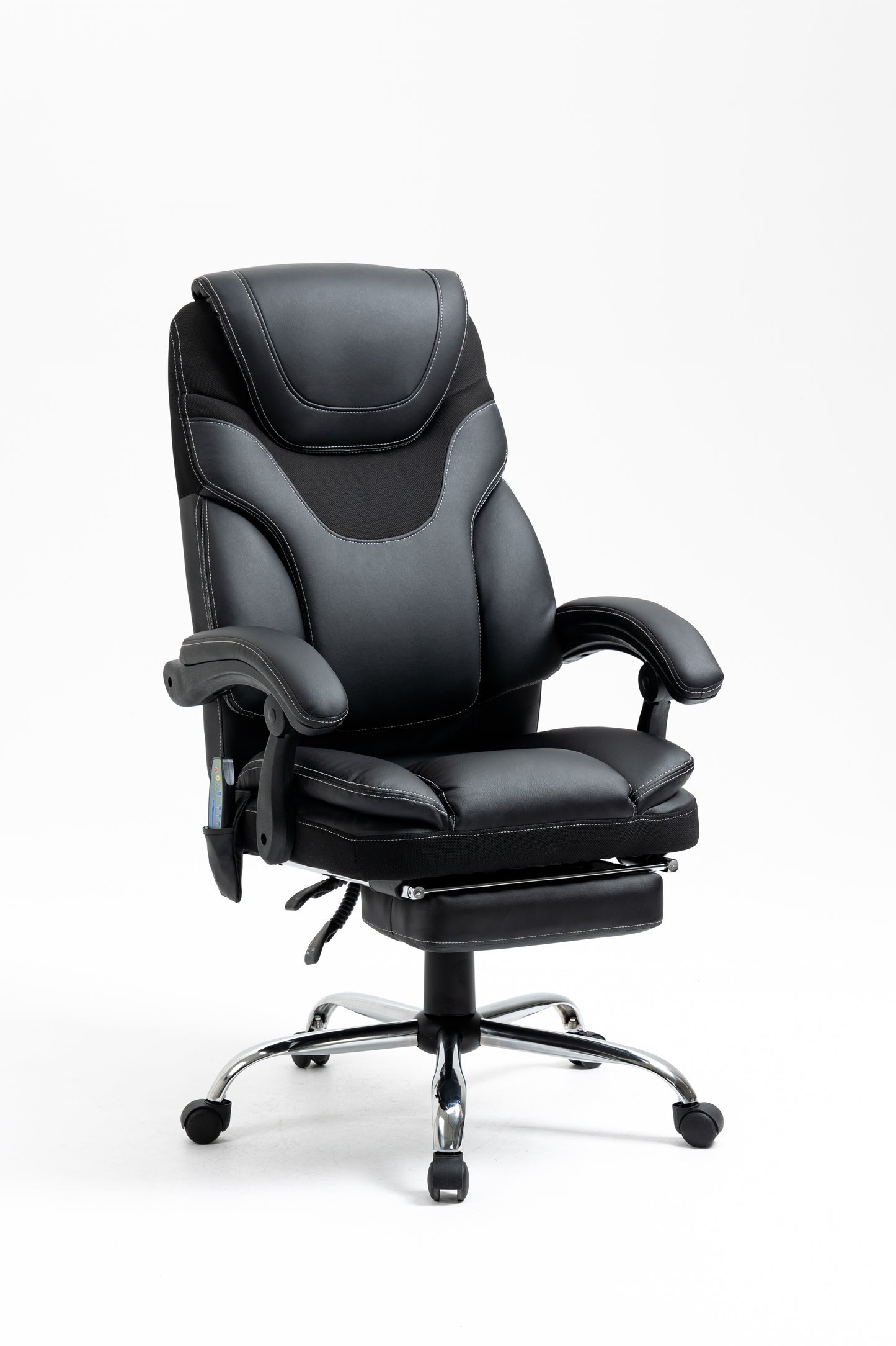 （缺货）Massage Reclining Office Chair with Footrest, High Back Computer Chair Home Desk Ergonomic Executive Office Chair with Armrests, Adjustable Height.