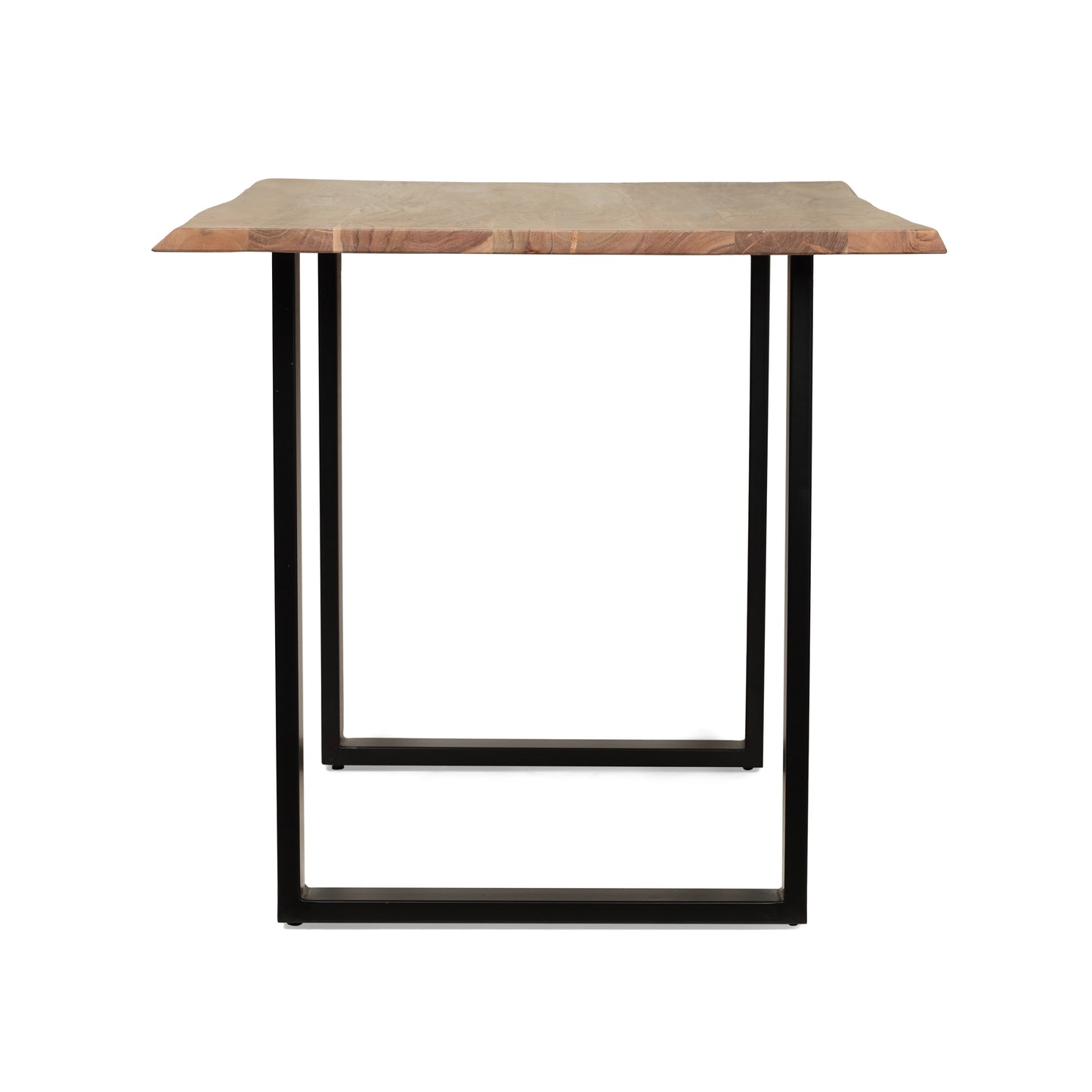 Dining Table, Black + Natural, 31D x 55W x 30H in