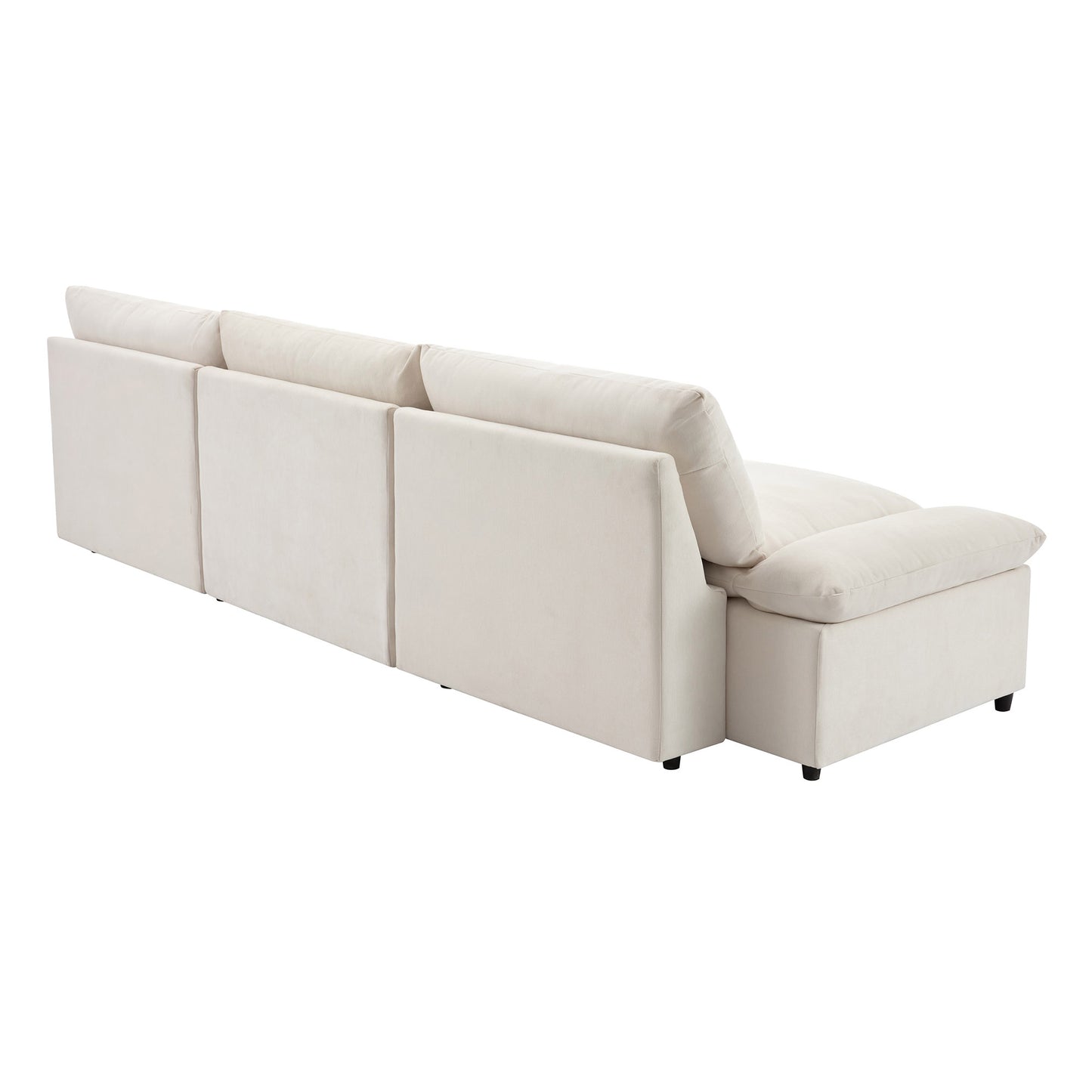 U_STYLE 119.5'' 3 Seater Sofa with 2 Storage Units , for Living Room, Office, Apartment